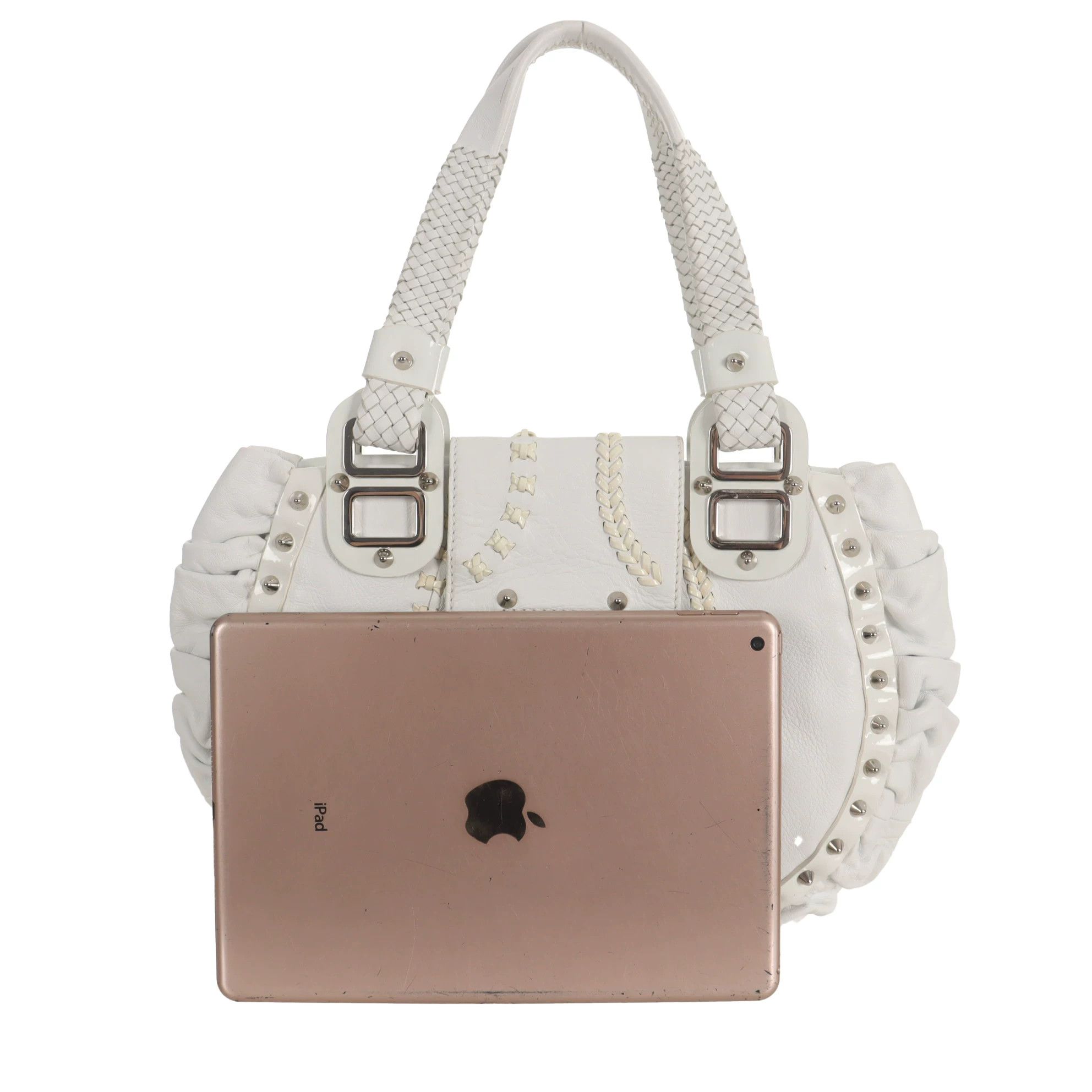 Versace Versace Knit Silver Shoulder Bag 38 Women Size ONE SIZE - 3 Thumbnail