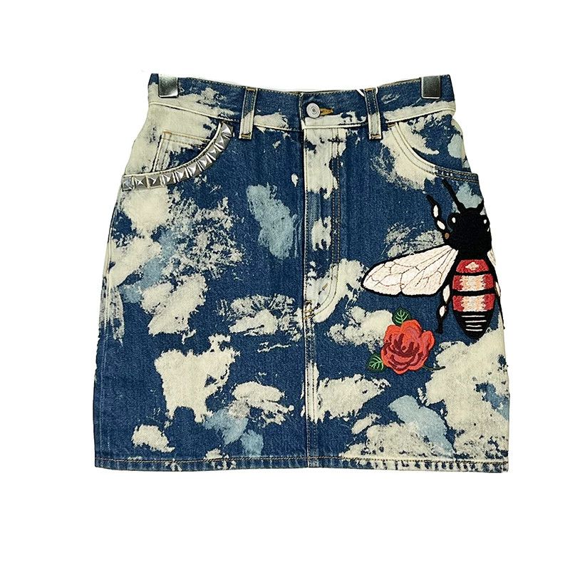 Gucci Gucci Floral Cotton Multi Skirt XXS Women Size 22" - 10 Thumbnail