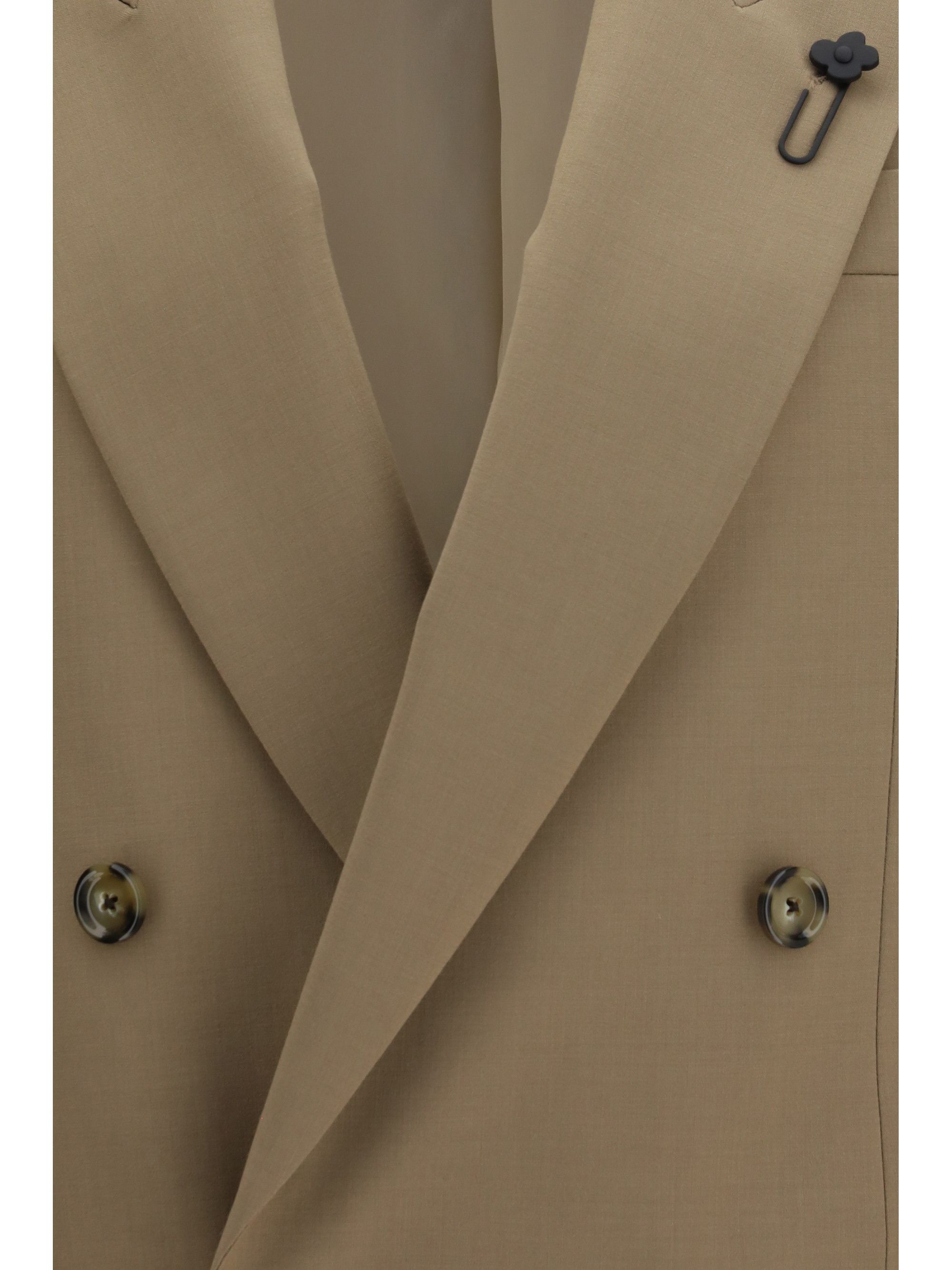 Lardini Double-breasted stretch wool blend Blazer Size M / US 6-8 / IT 42-44 - 3 Thumbnail