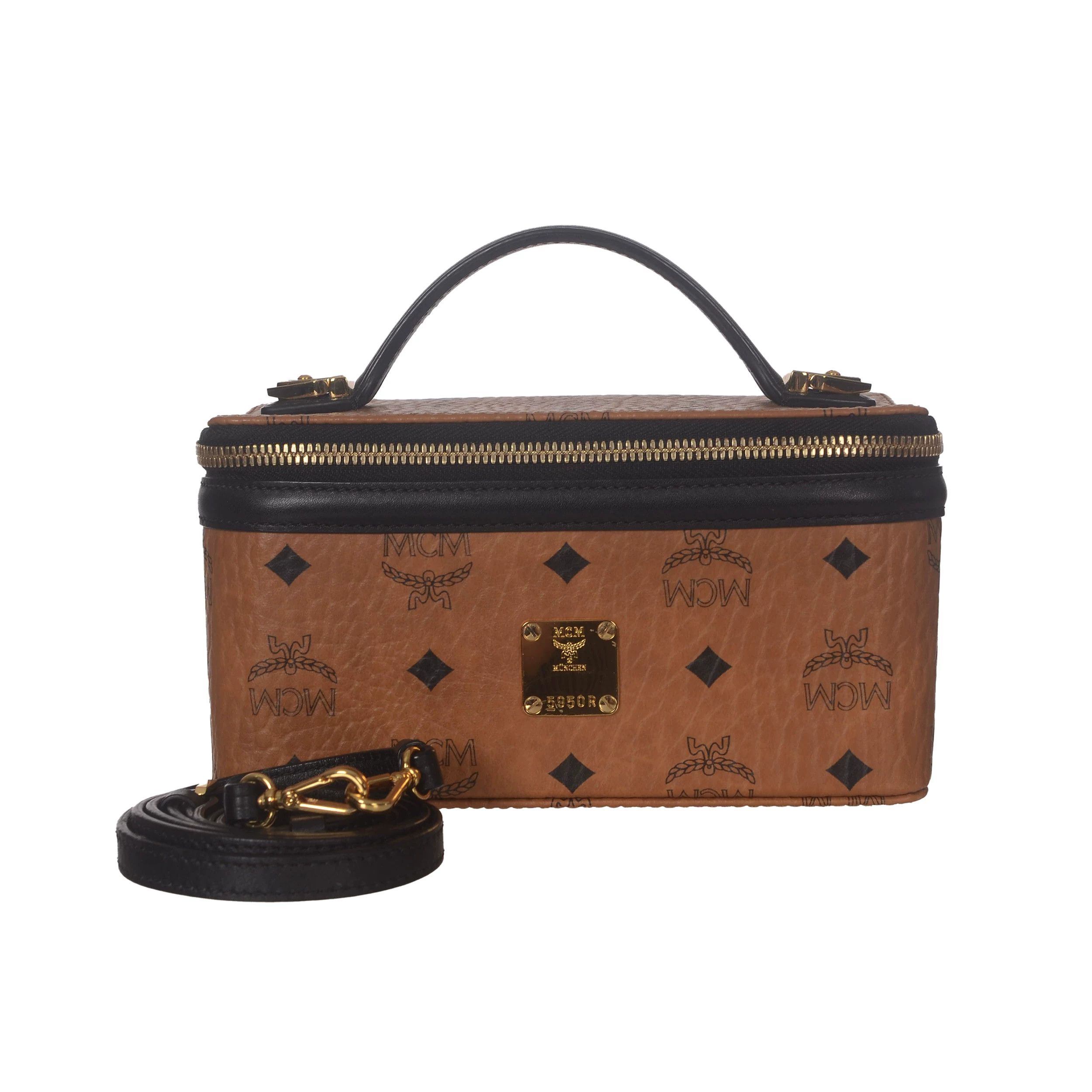 MCM MCM Retro Printed Gold Shoulder Bag Women Size ONE SIZE - 10 Thumbnail