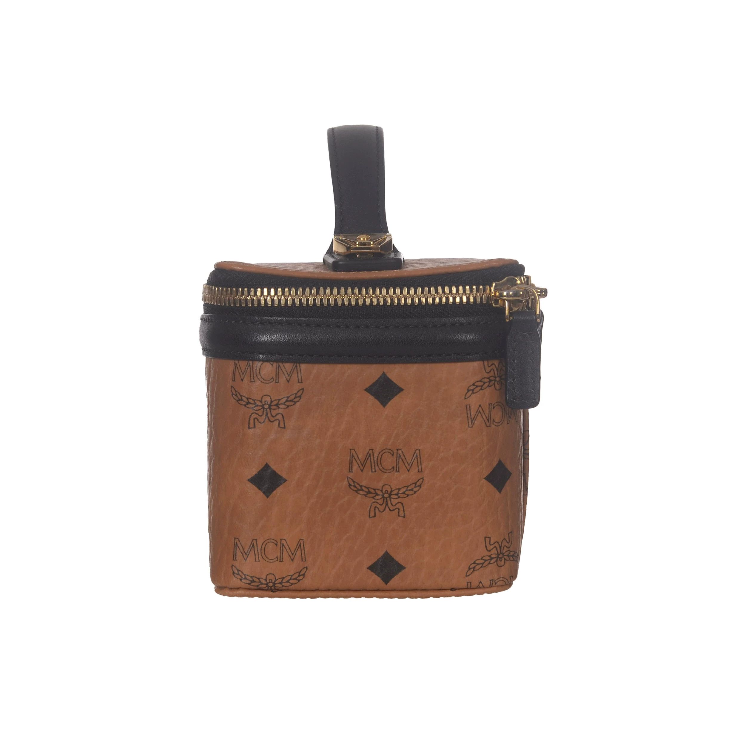 MCM MCM Retro Printed Gold Shoulder Bag Women Size ONE SIZE - 3 Thumbnail