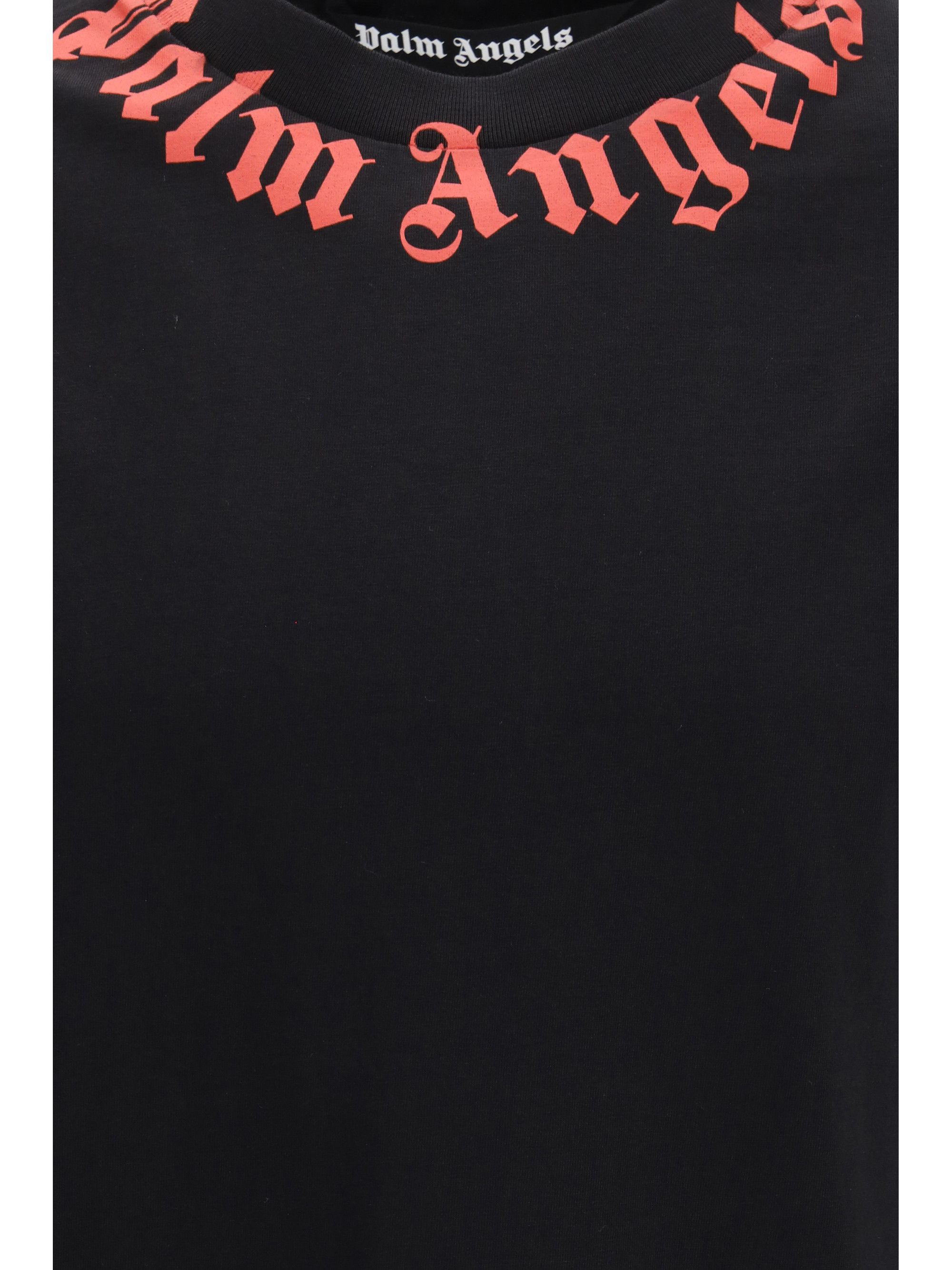 Palm Angels Neck Logo cotton T-shirt Size US L / EU 52-54 / 3 - 3 Thumbnail