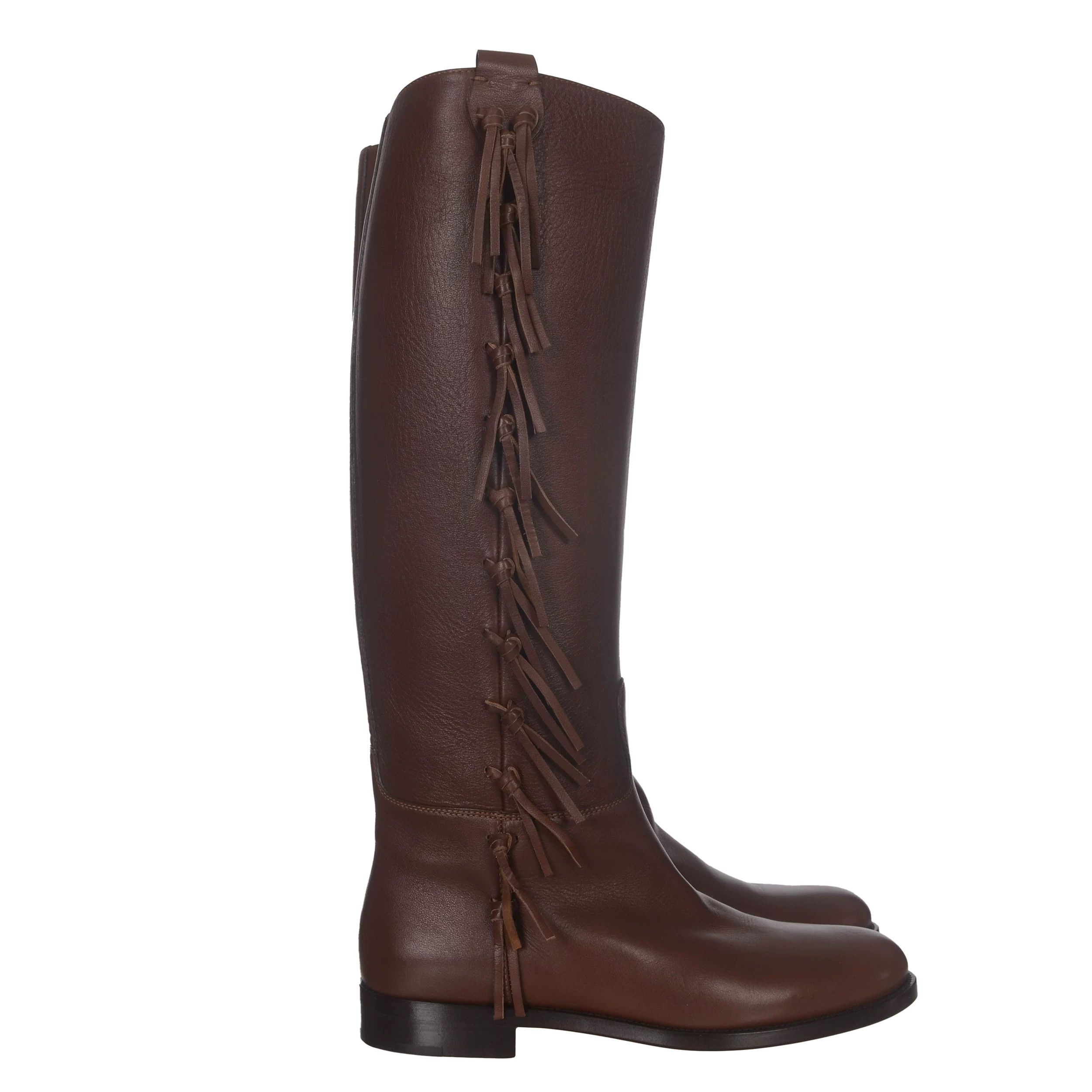 Valentino Valentino Leather Gold Boots 39 Women Size US 8.5 / IT 38.5 - 3 Thumbnail