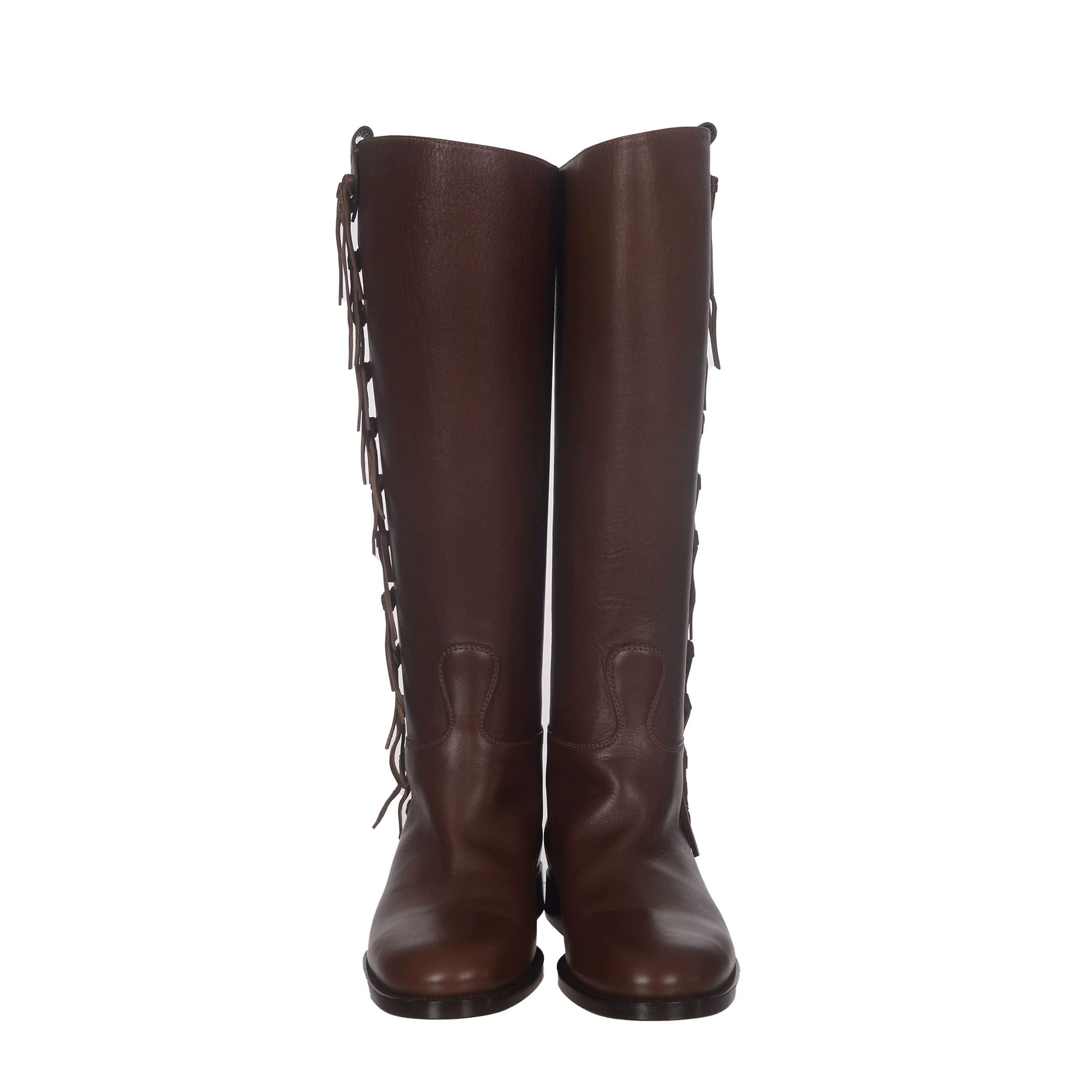 Valentino Valentino Leather Gold Boots 39 Women Size US 8.5 / IT 38.5 - 2 Thumbnail