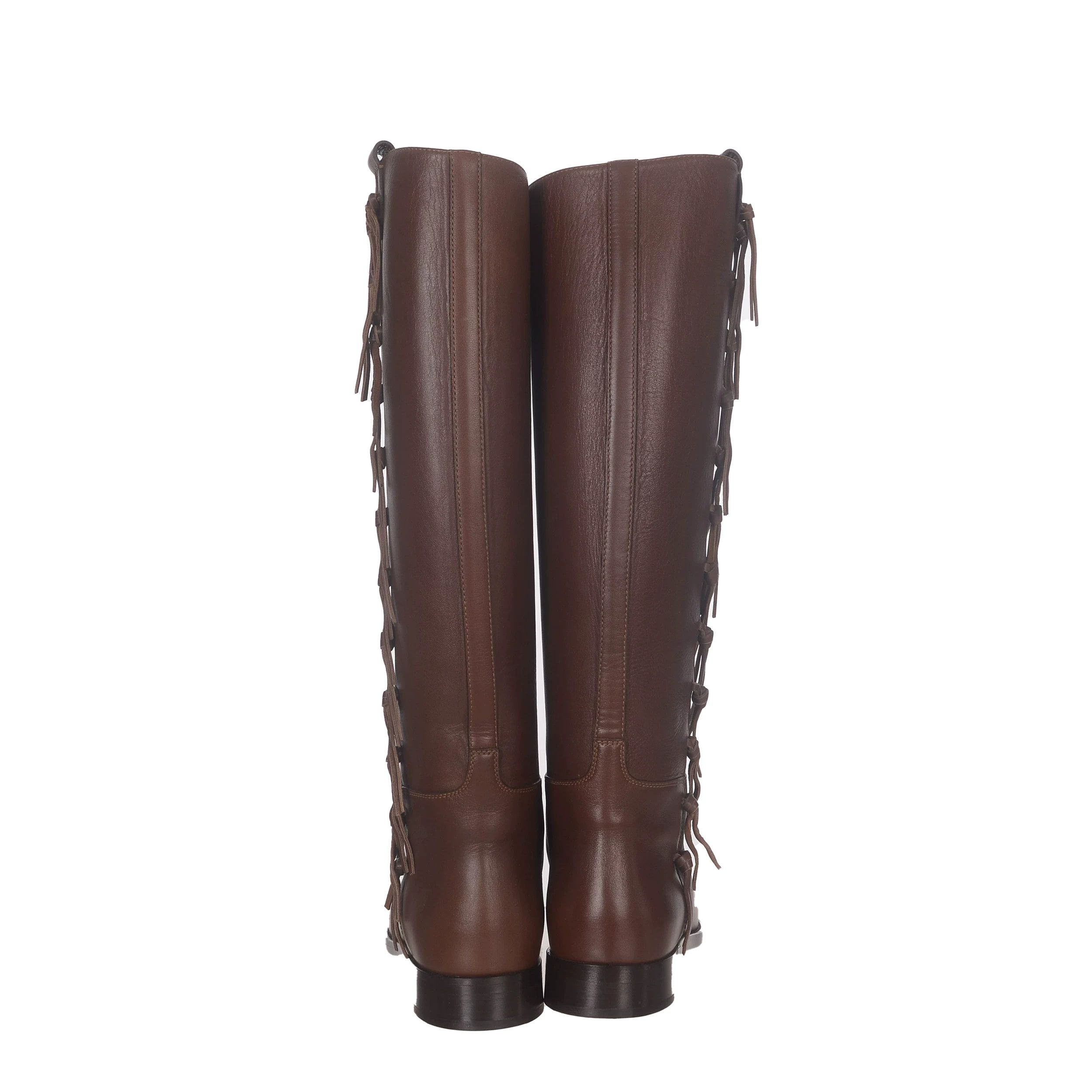 Valentino Valentino Leather Gold Boots 39 Women Size US 8.5 / IT 38.5 - 4 Thumbnail