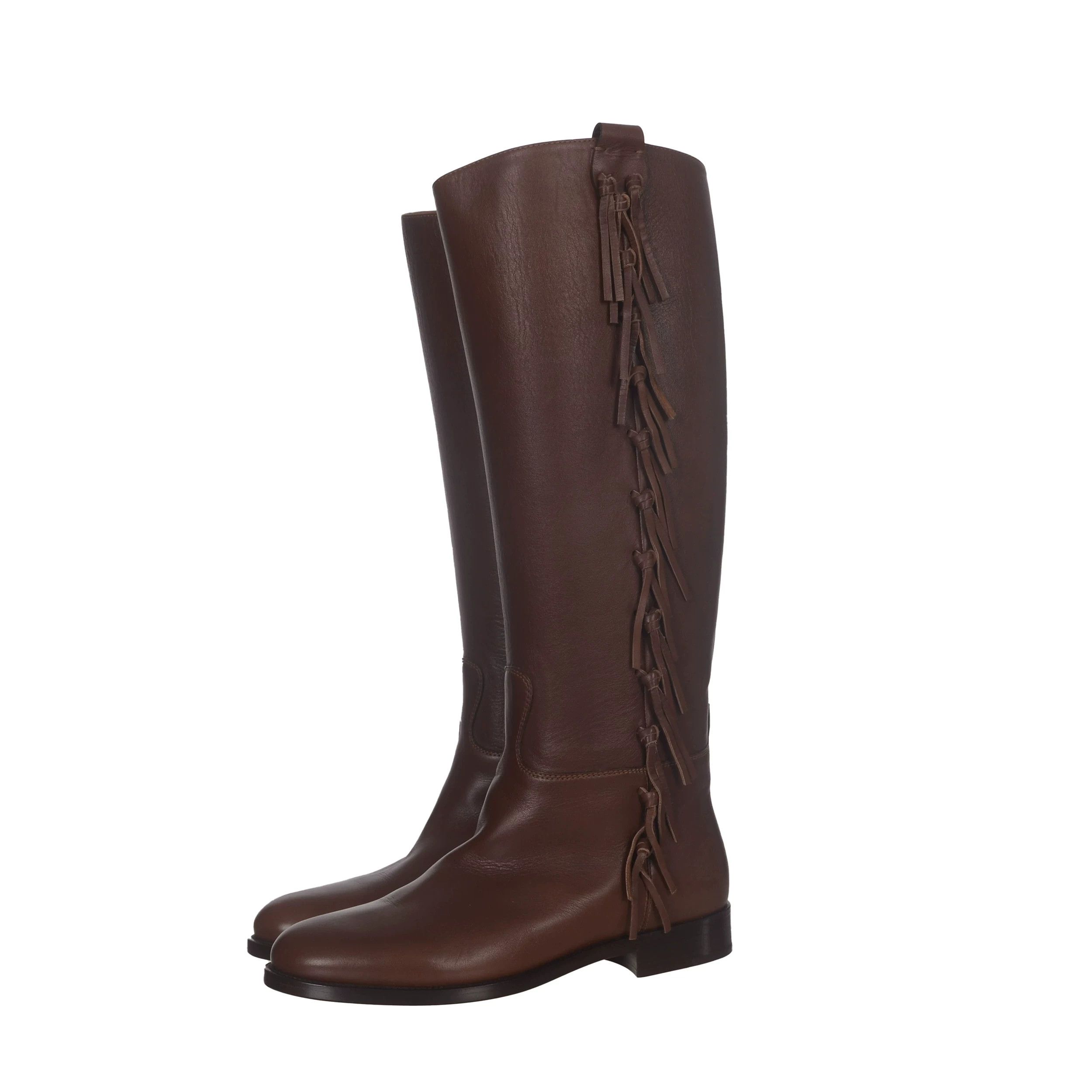 Valentino Valentino Leather Gold Boots 39 Women Size US 8.5 / IT 38.5 - 10 Thumbnail
