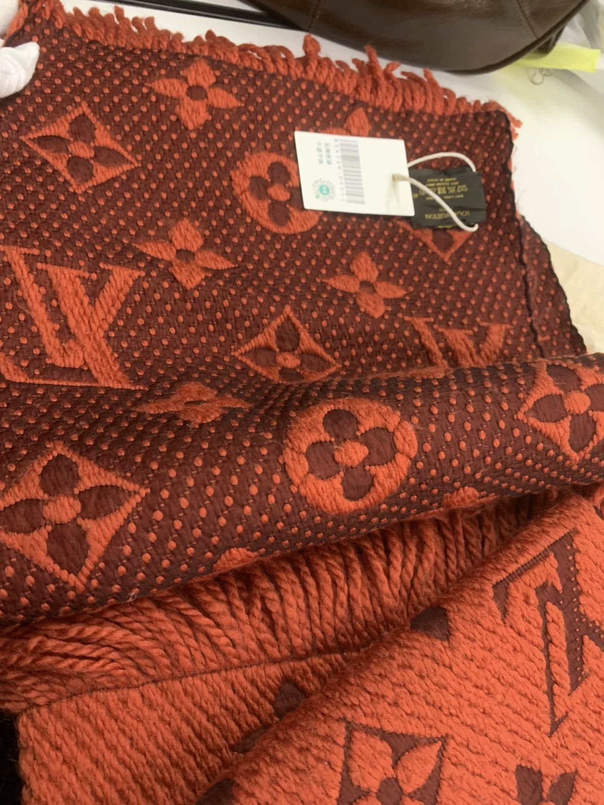 Louis Vuitton Louis Vuitton Retro Wool Scarf Men Size ONE SIZE - 6 Thumbnail