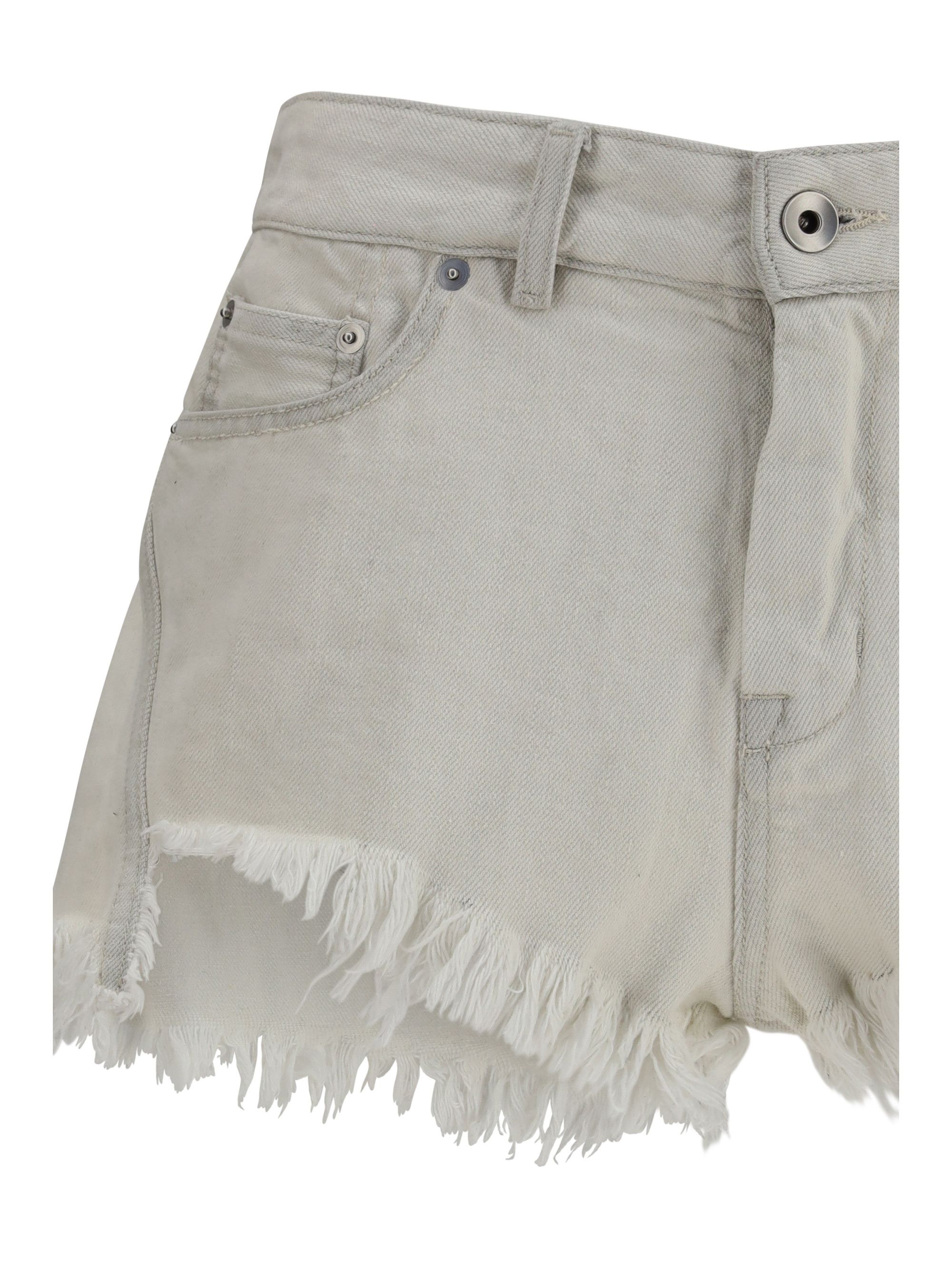 Rick Owens Shorts Temple Bias Cutoffs in Denim Size 26" / US 2 / IT 38 - 3 Thumbnail