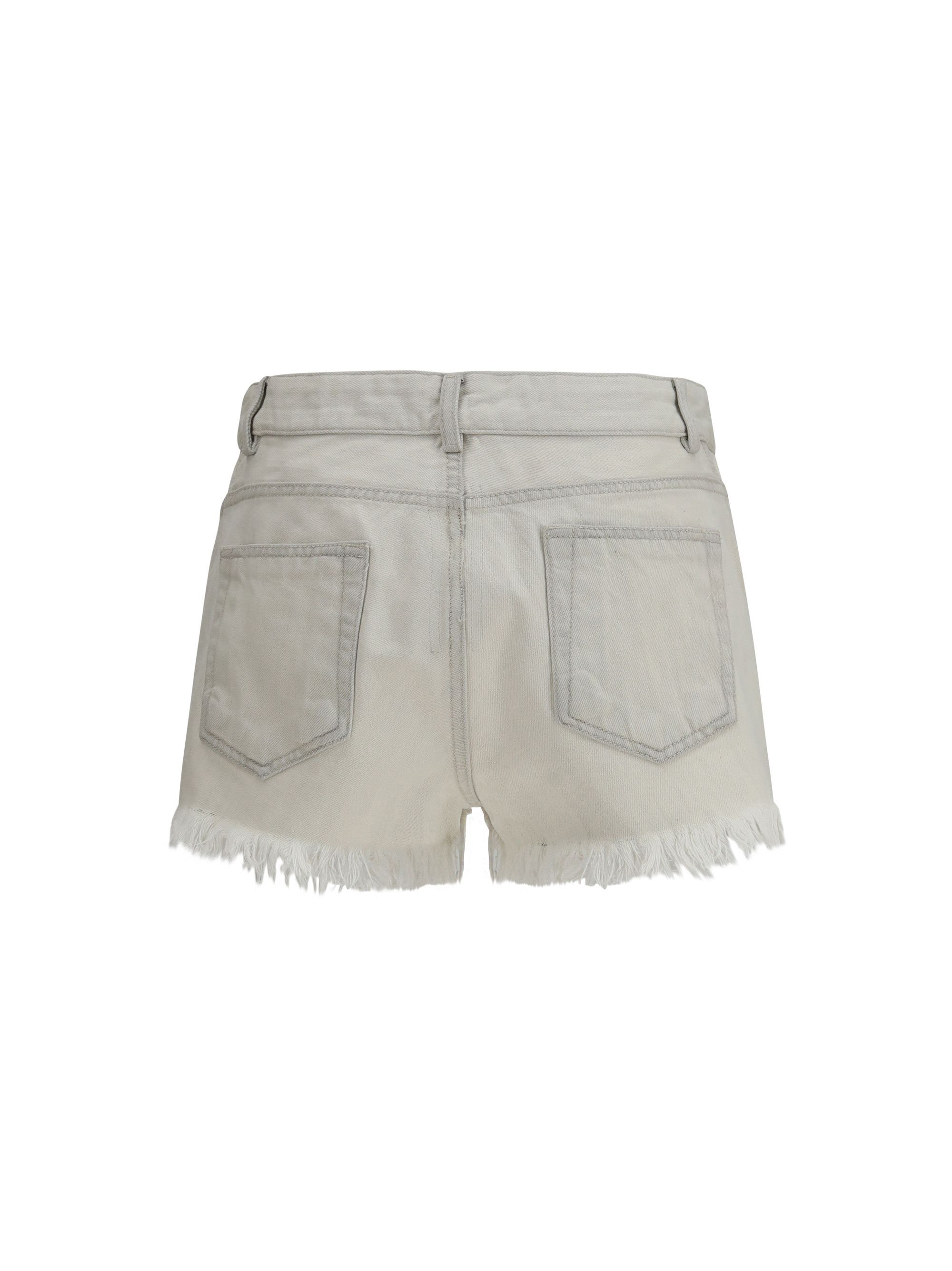 Rick Owens Shorts Temple Bias Cutoffs in Denim Size 28" / US 6 / IT 42 - 2 Thumbnail