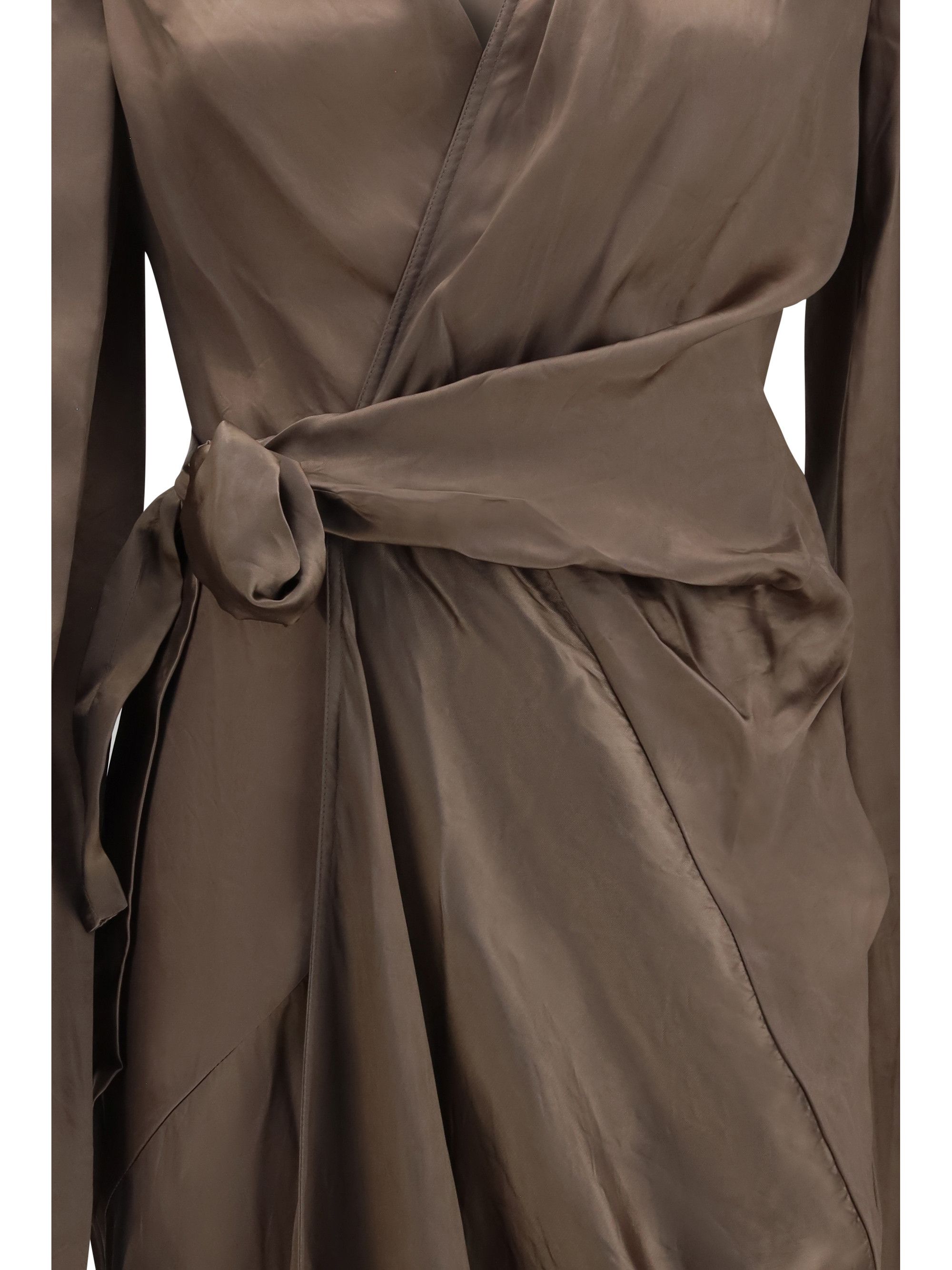 Rick Owens Asymmetric Wrap Dress with knot fastening Size M / US 6-8 / IT 42-44 - 3 Thumbnail