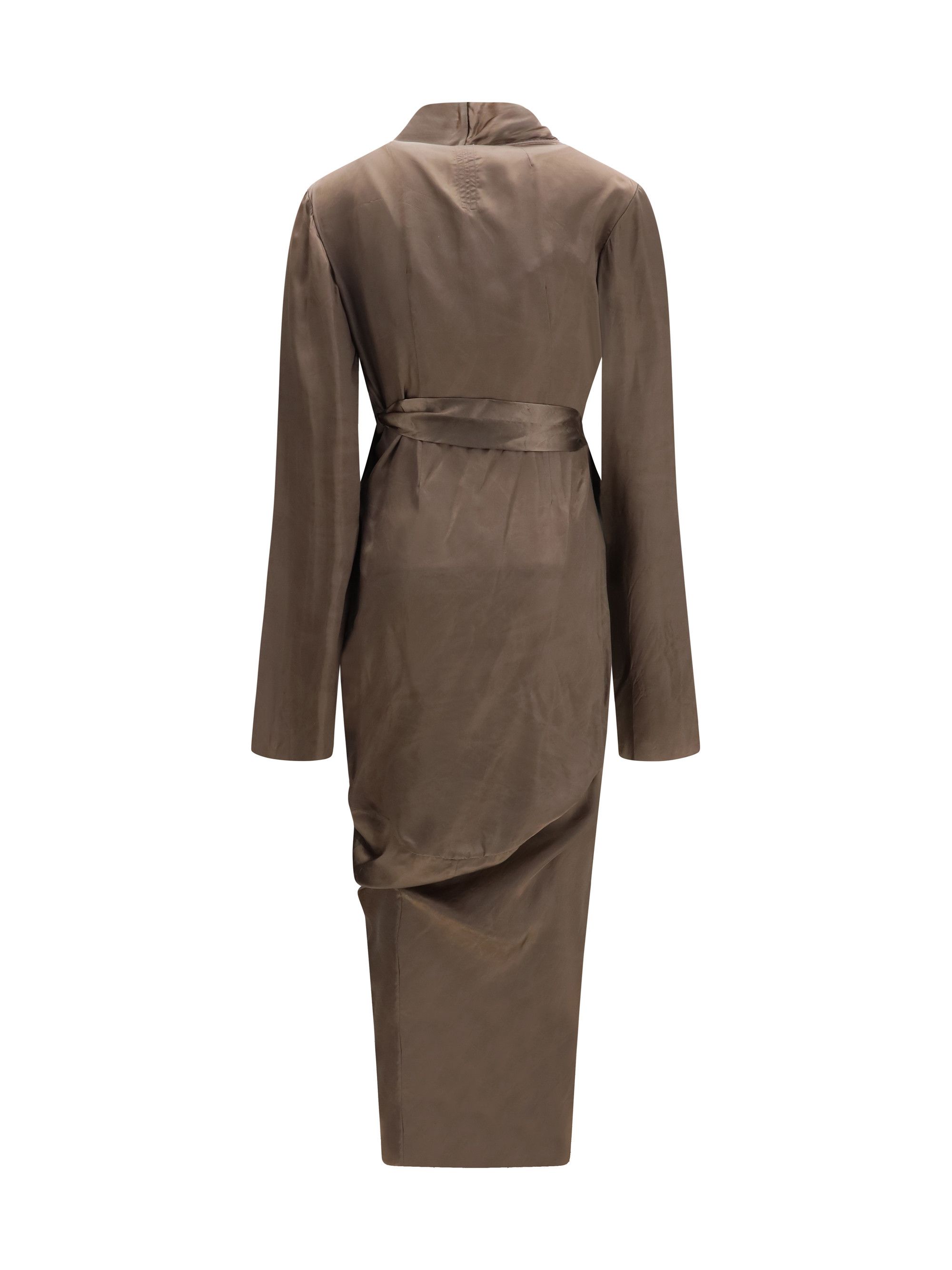 Rick Owens Asymmetric Wrap Dress with knot fastening Size M / US 6-8 / IT 42-44 - 2 Thumbnail