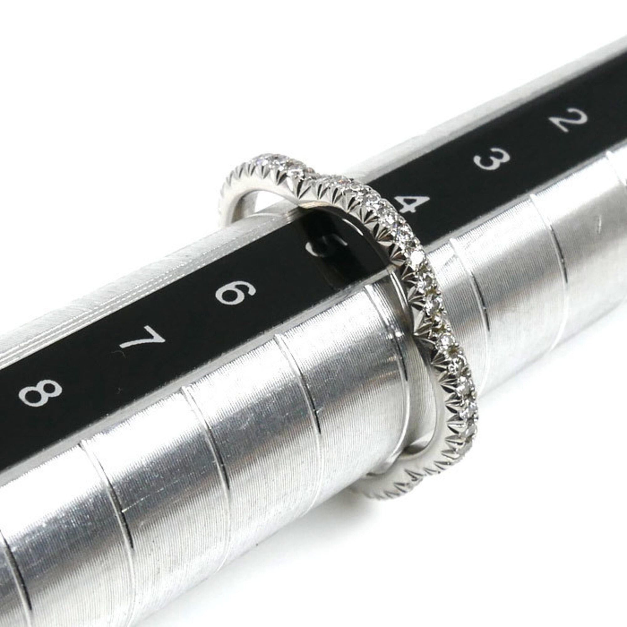 Chanel CHANEL 18KWG White Gold Camellia Diamond Ring J3211, Size 48, 2.0g, Women's Size ONE SIZE - 6 Thumbnail