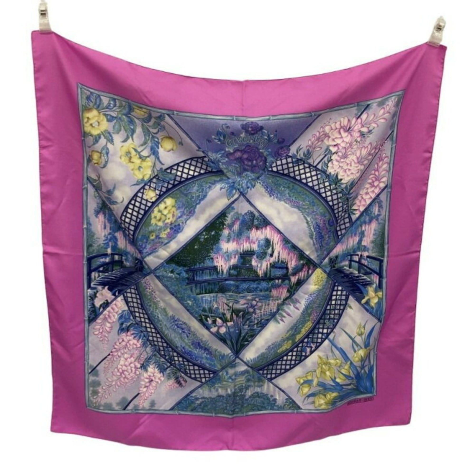Hermes HERMES scarf/muffler, Carre 90, multicolor silk, women's, GIVERNY Size ONE SIZE - 3 Thumbnail