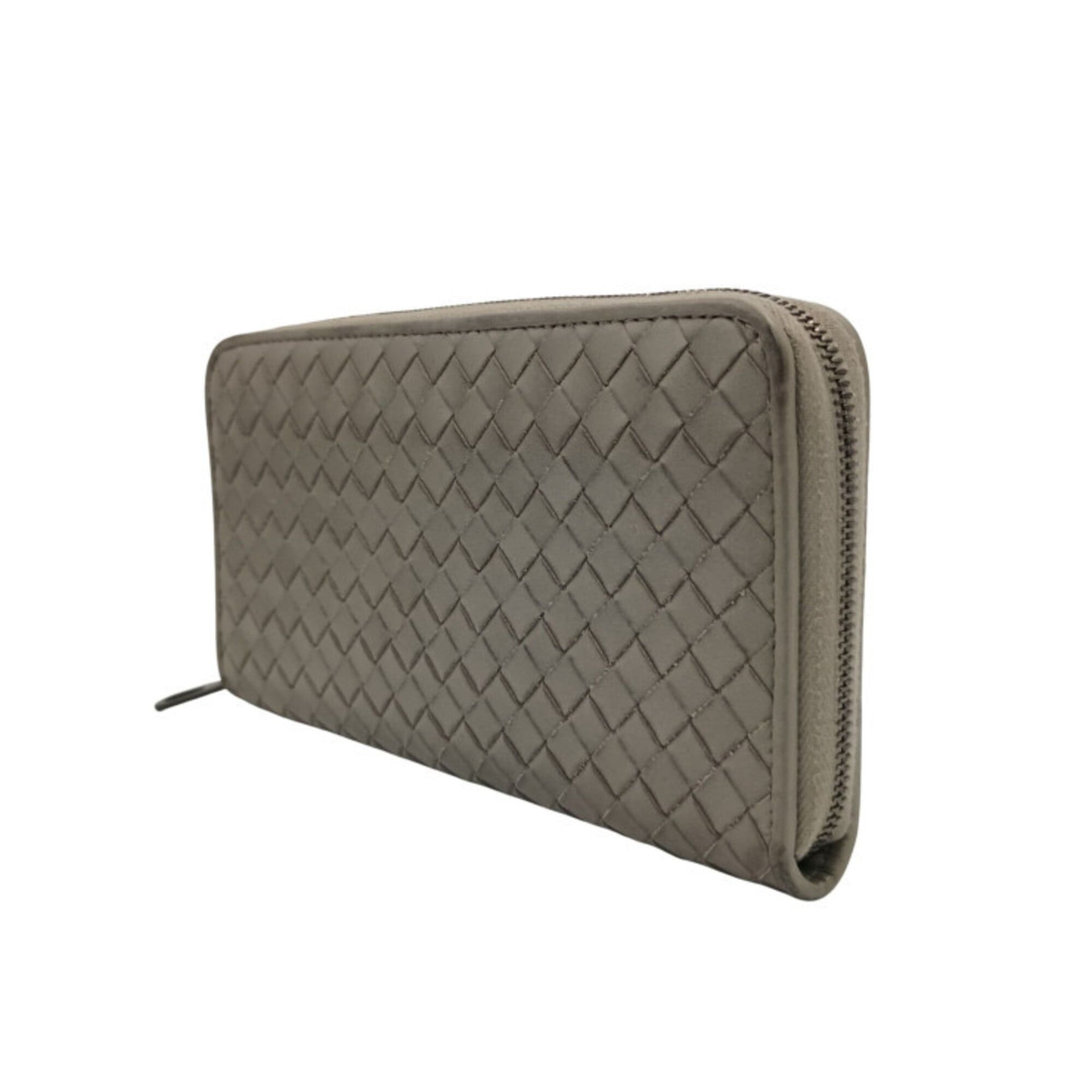 Bottega Veneta Bottega Veneta Long Wallet Intrecciato 510643 Gray Leather Men's Women's Round Size ONE SIZE - 2 Thumbnail
