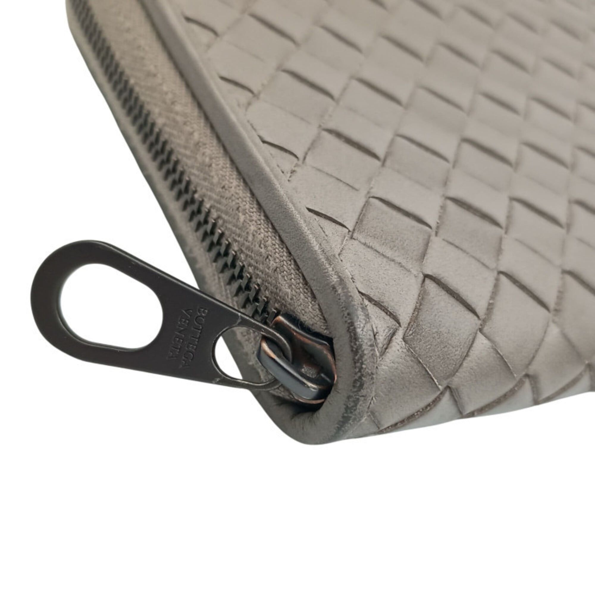Bottega Veneta Bottega Veneta Long Wallet Intrecciato 510643 Gray Leather Men's Women's Round Size ONE SIZE - 6 Thumbnail