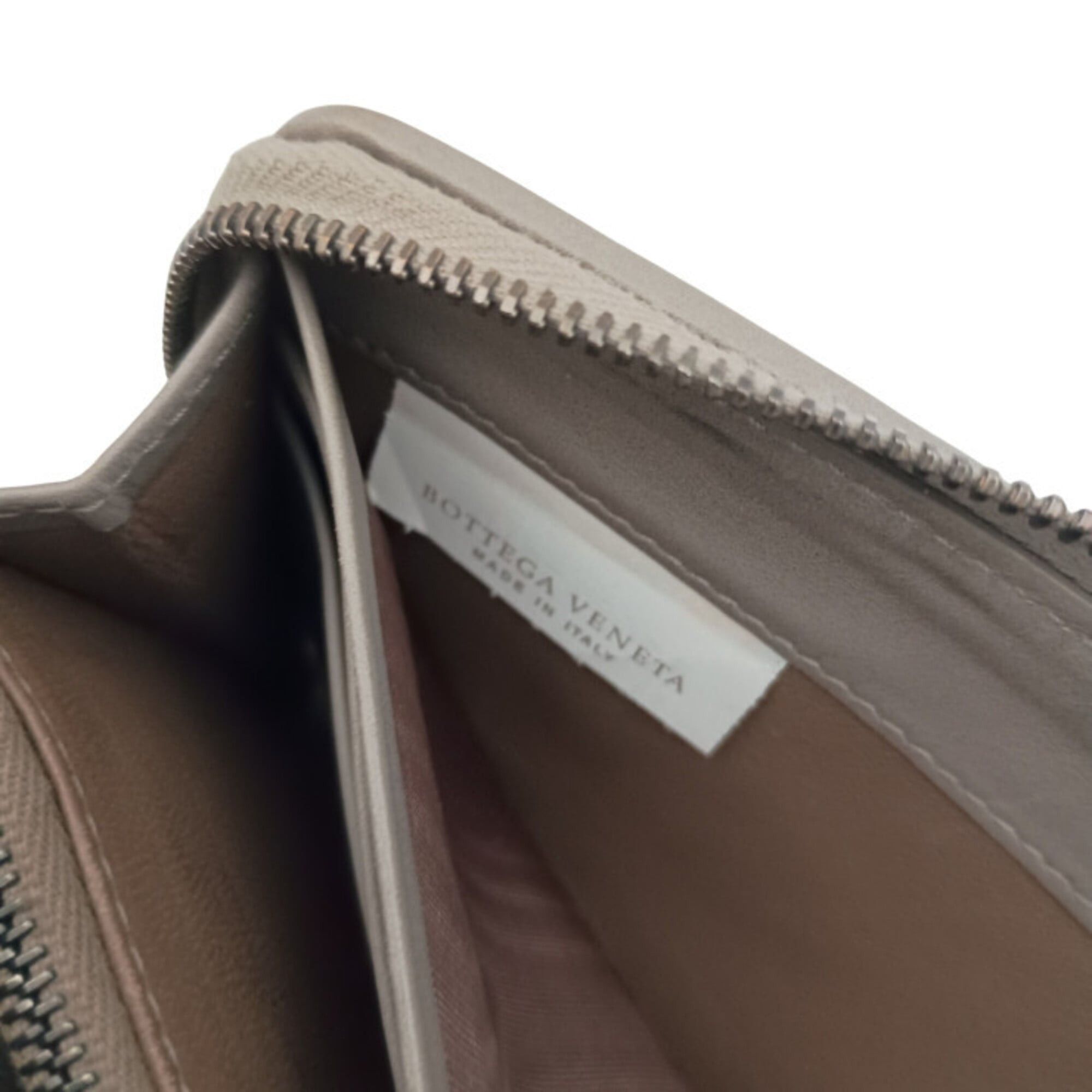 Bottega Veneta Bottega Veneta Long Wallet Intrecciato 510643 Gray Leather Men's Women's Round Size ONE SIZE - 9 Thumbnail