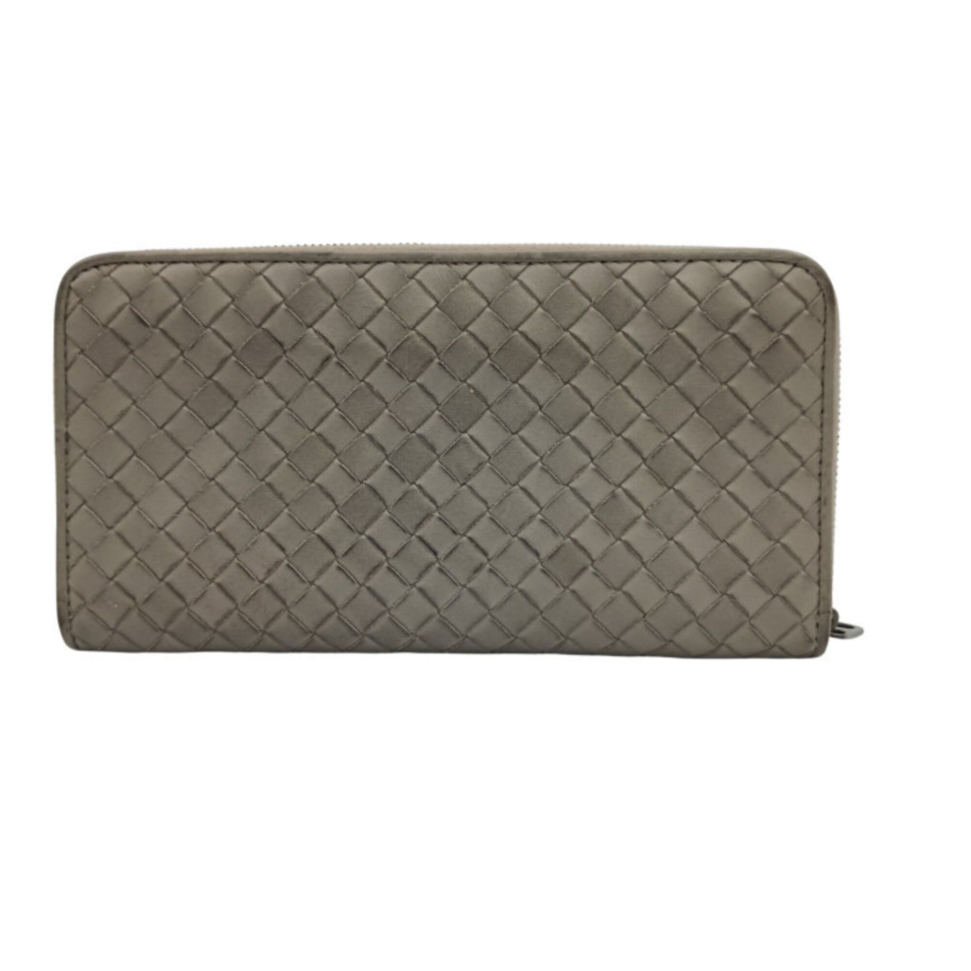 Bottega Veneta Bottega Veneta Long Wallet Intrecciato 510643 Gray Leather Men's Women's Round Size ONE SIZE - 3 Thumbnail