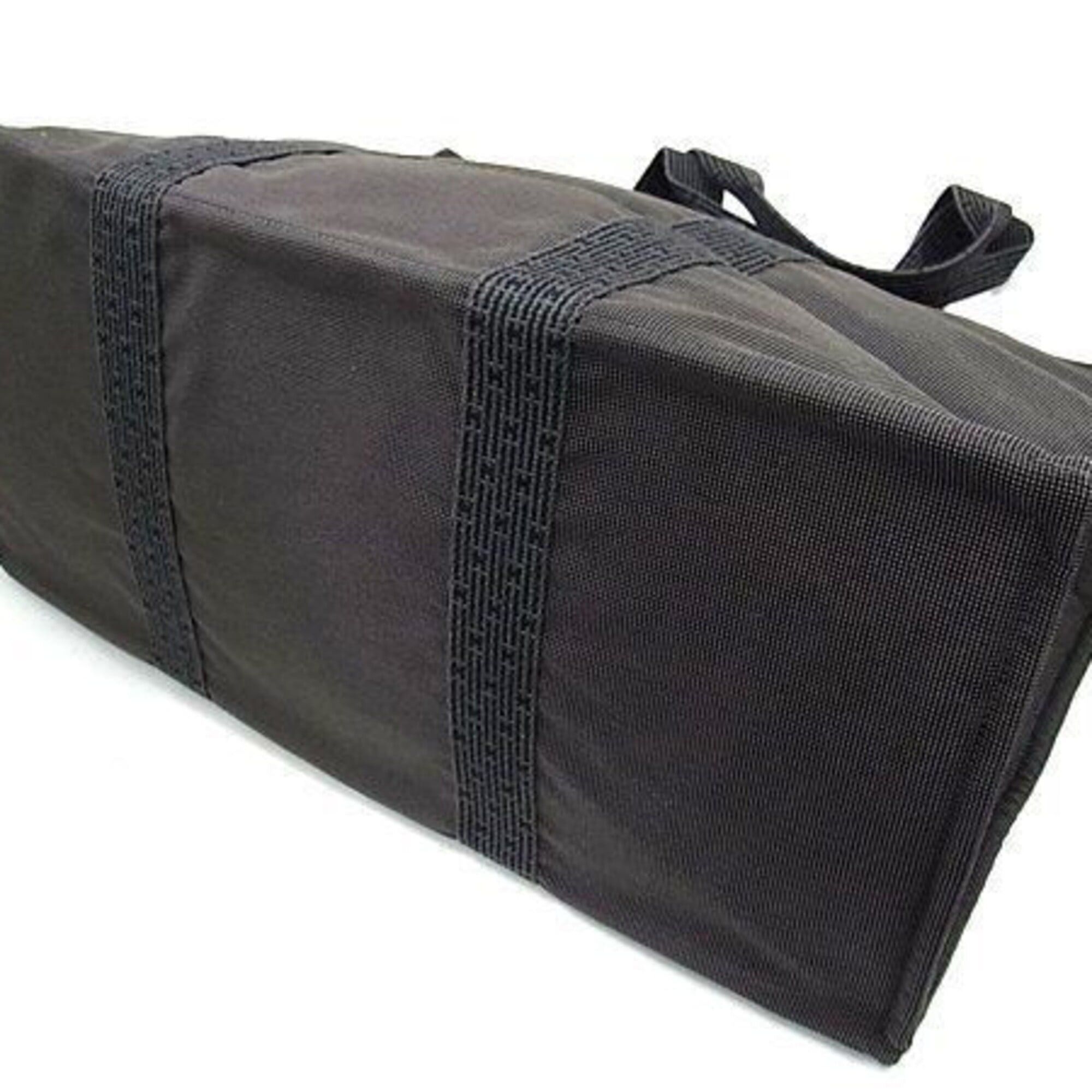 Hermes Hermes Tote Bag, Herline TGM, Gray Canvas, Men's & Women's Size ONE SIZE - 4 Thumbnail
