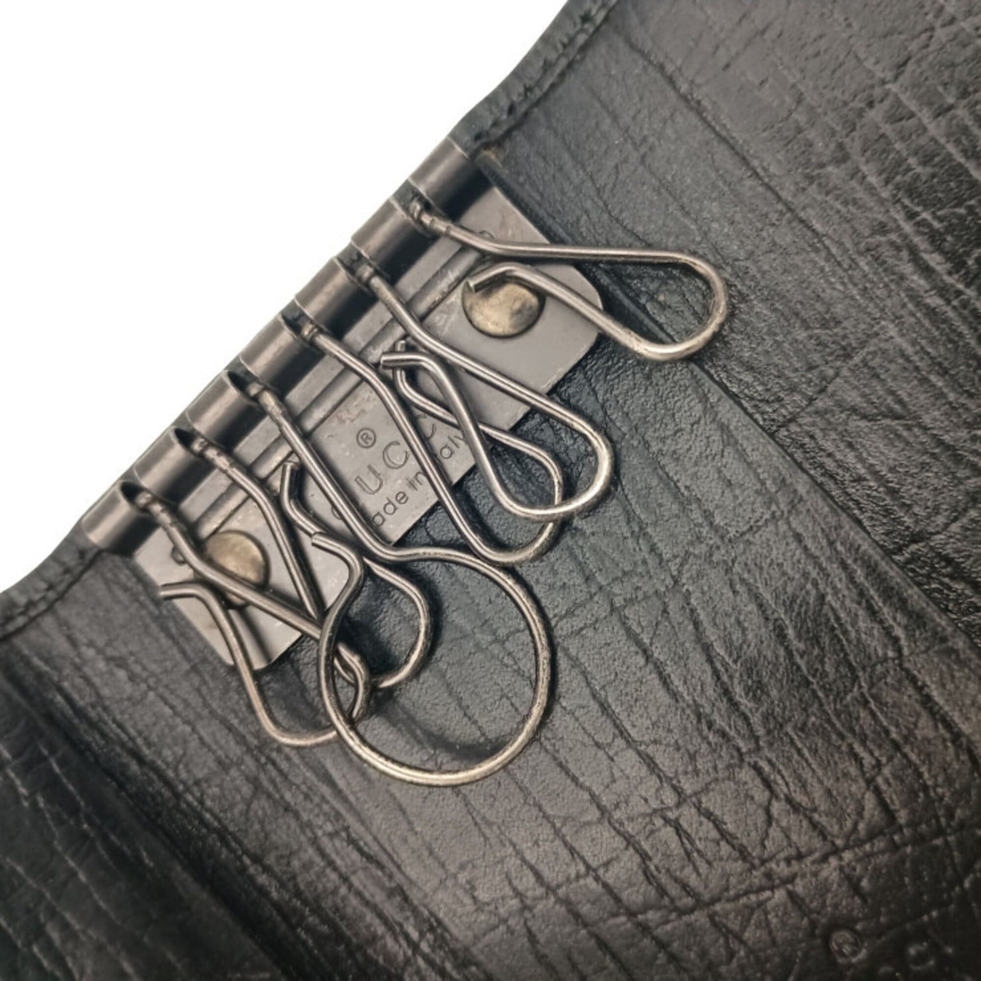 Gucci GUCCI Bamboo Key Case 112552.2149 Brown Black GG Canvas Leather Men's Women's 6-Key Size ONE SIZE - 7 Thumbnail