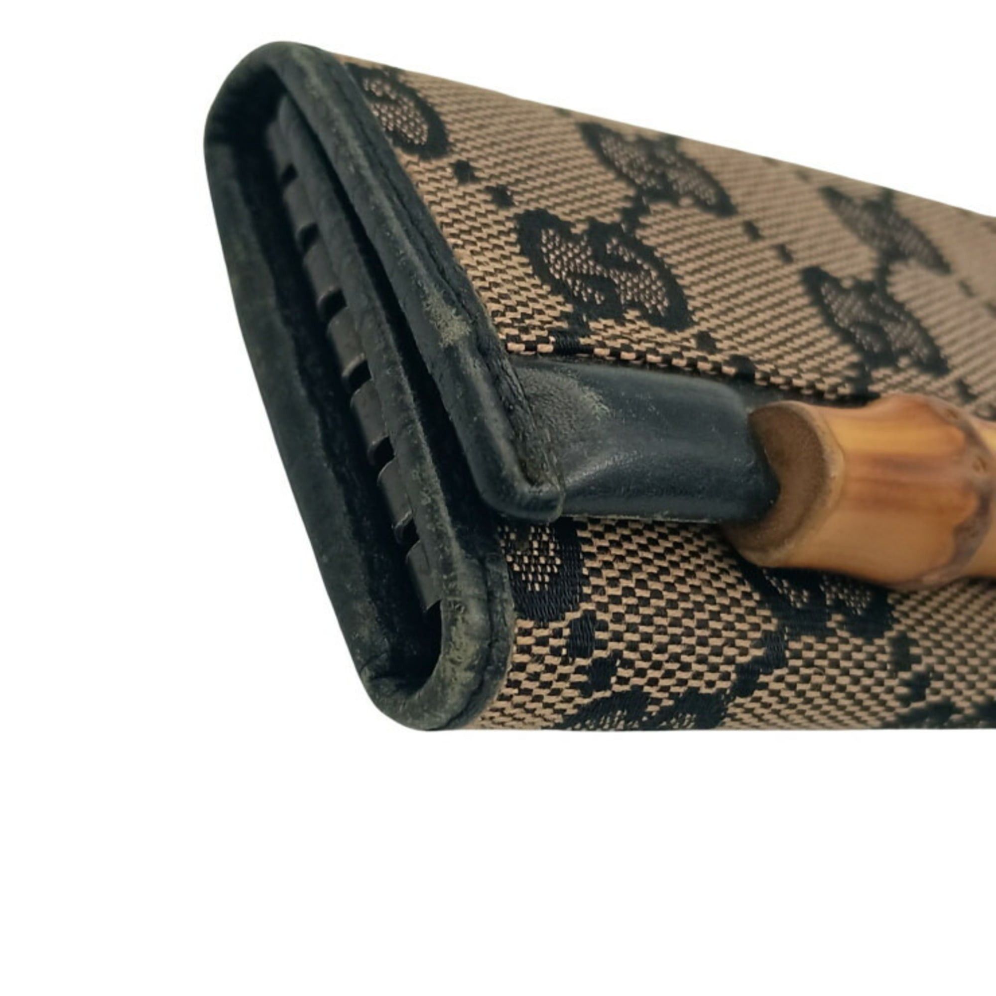 Gucci GUCCI Bamboo Key Case 112552.2149 Brown Black GG Canvas Leather Men's Women's 6-Key Size ONE SIZE - 5 Thumbnail