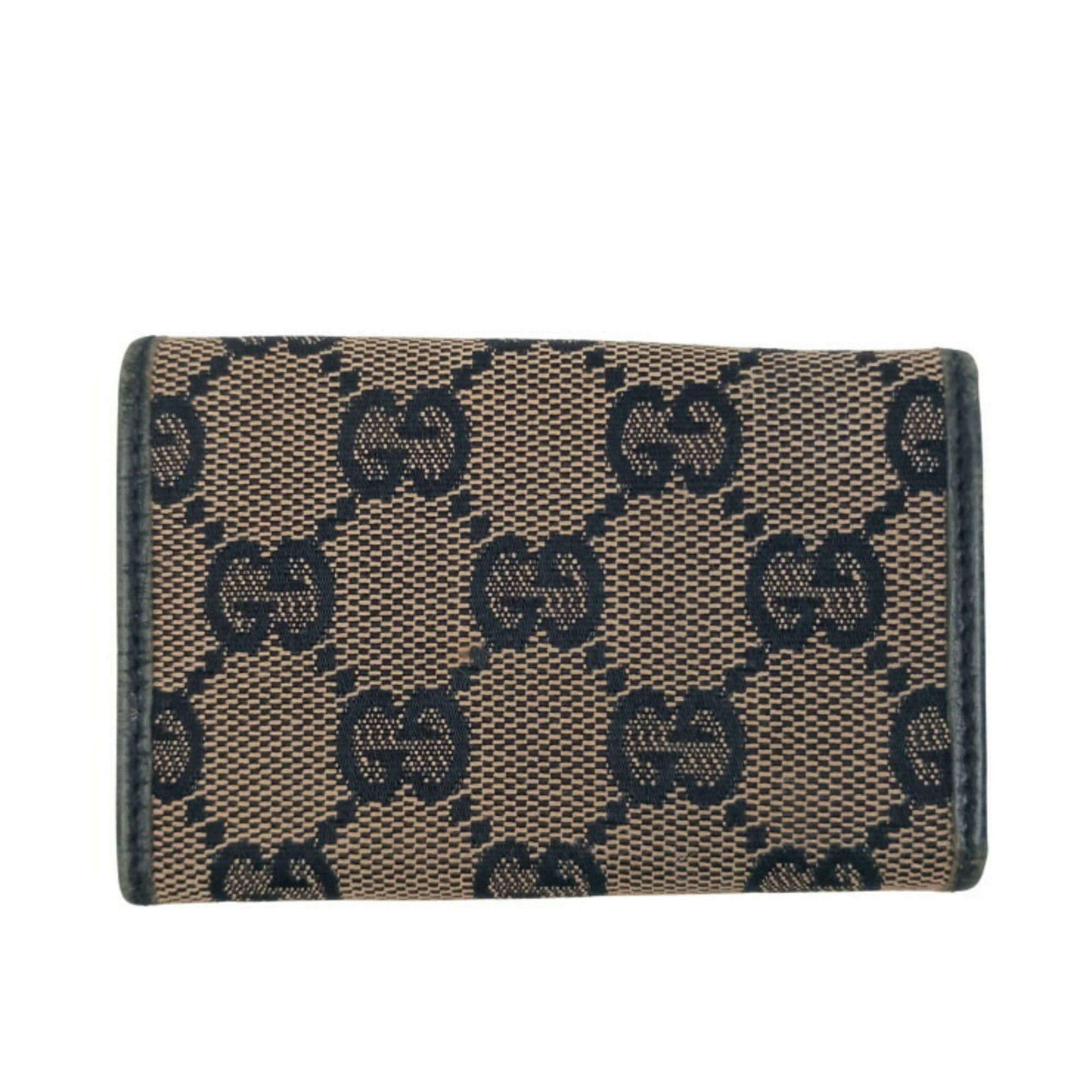 Gucci GUCCI Bamboo Key Case 112552.2149 Brown Black GG Canvas Leather Men's Women's 6-Key Size ONE SIZE - 3 Thumbnail