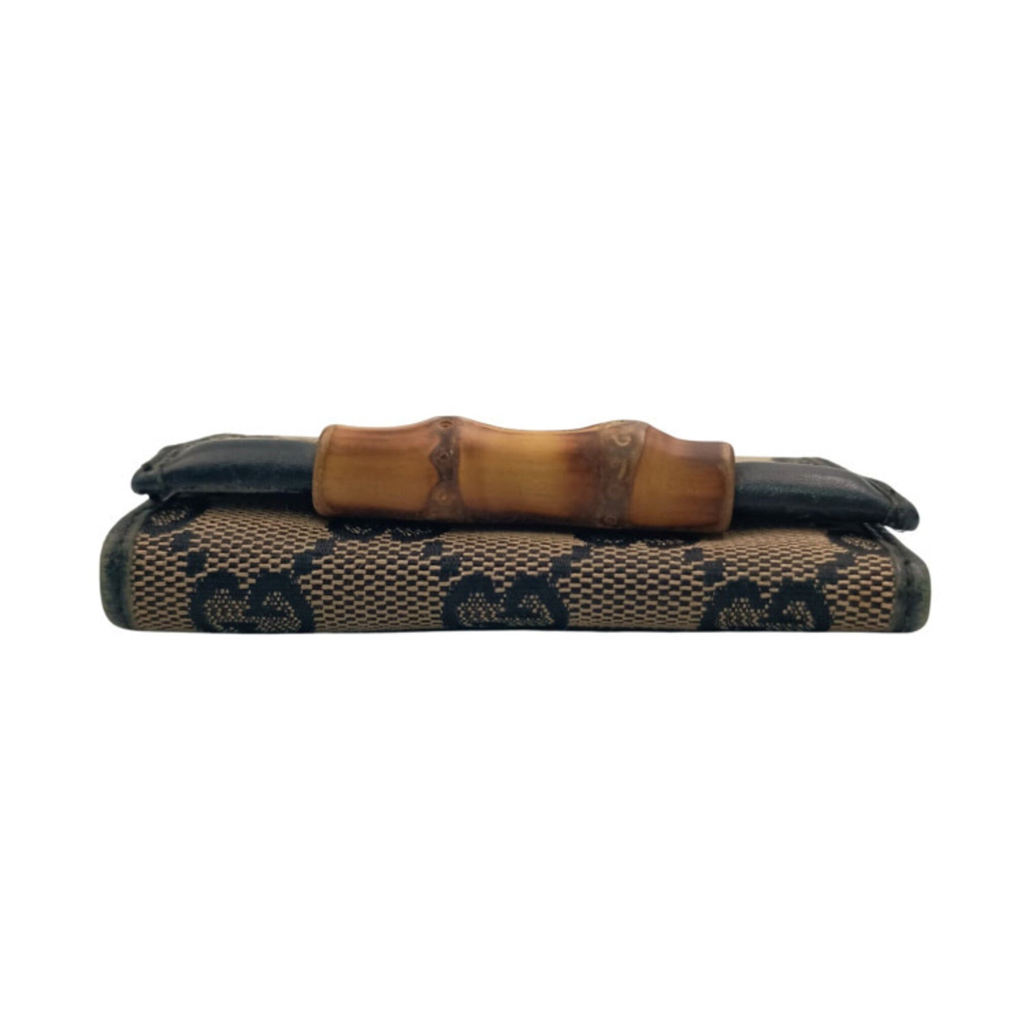 Gucci GUCCI Bamboo Key Case 112552.2149 Brown Black GG Canvas Leather Men's Women's 6-Key Size ONE SIZE - 4 Thumbnail