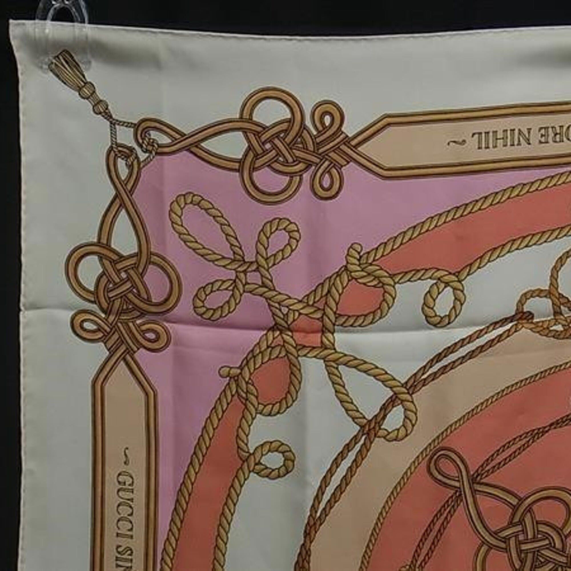 Gucci GUCCI Large Scarf/Muffler 703096 Multicolor Silk Women's Rope Pattern Size ONE SIZE - 2 Thumbnail