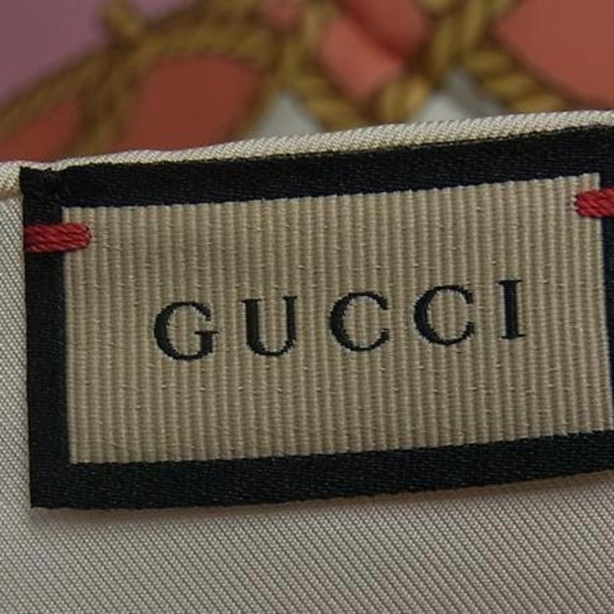 Gucci GUCCI Large Scarf/Muffler 703096 Multicolor Silk Women's Rope Pattern Size ONE SIZE - 4 Thumbnail