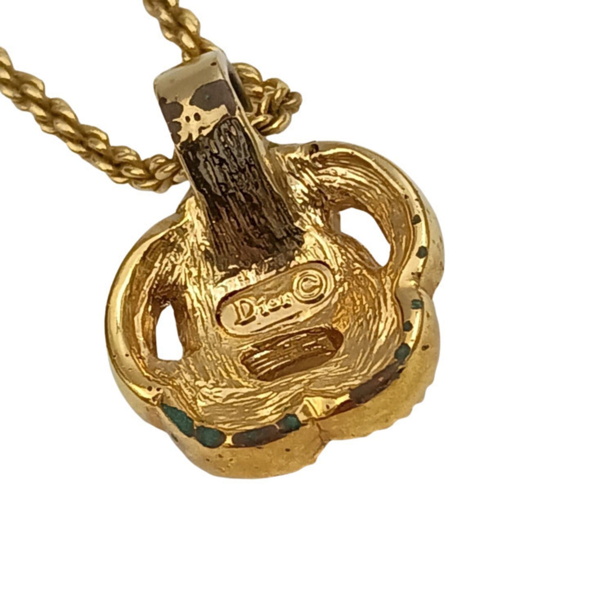 Dior Christian Dior necklace with rhinestones, gold metal, for women. Size ONE SIZE - 4 Thumbnail