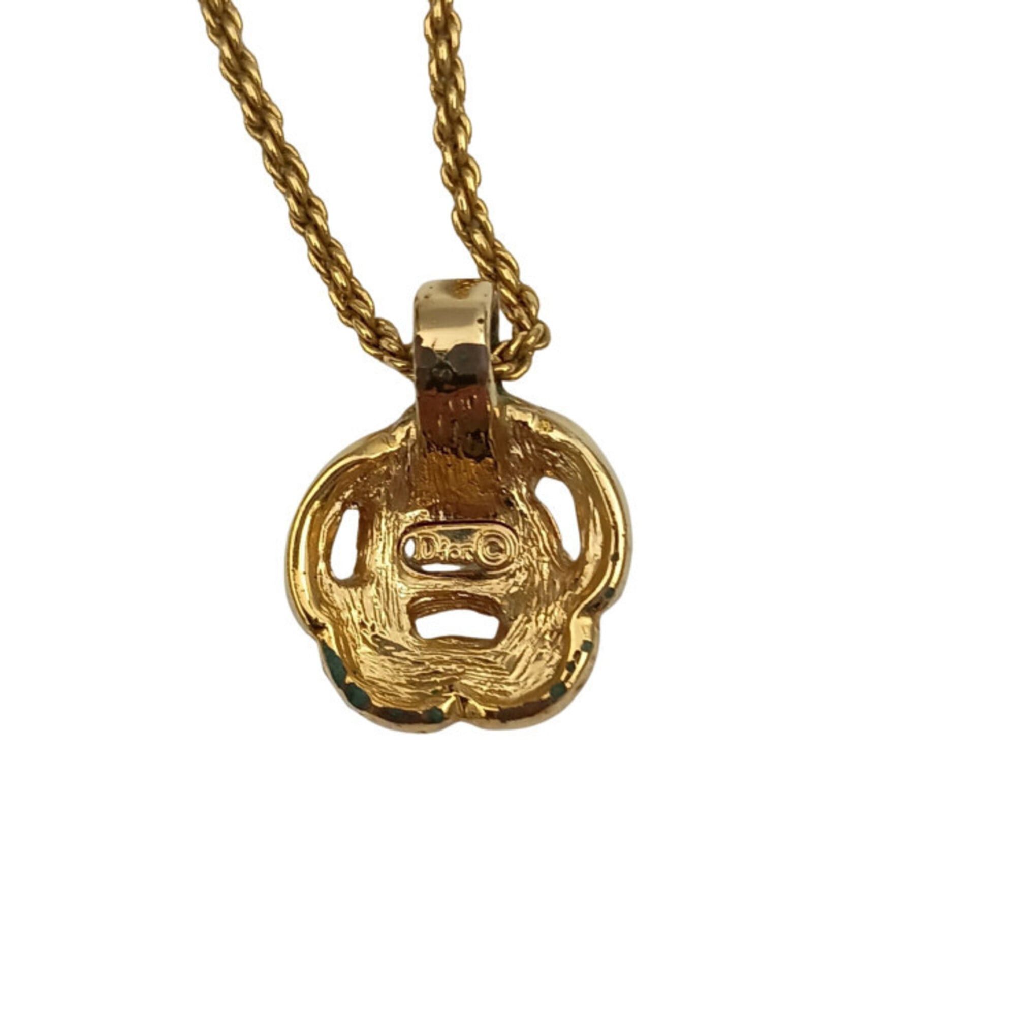 Dior Christian Dior necklace with rhinestones, gold metal, for women. Size ONE SIZE - 3 Thumbnail