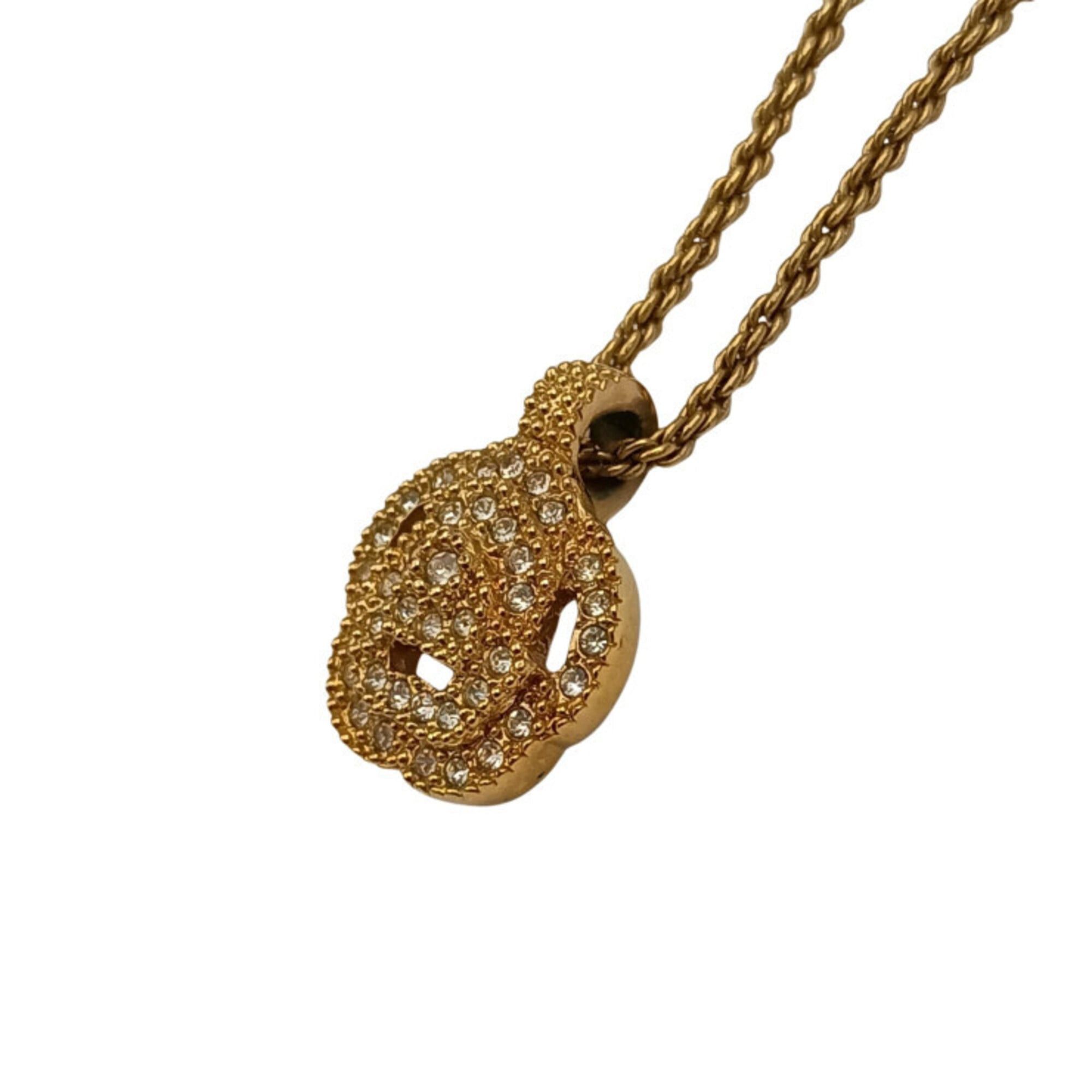 Dior Christian Dior necklace with rhinestones, gold metal, for women. Size ONE SIZE - 2 Thumbnail