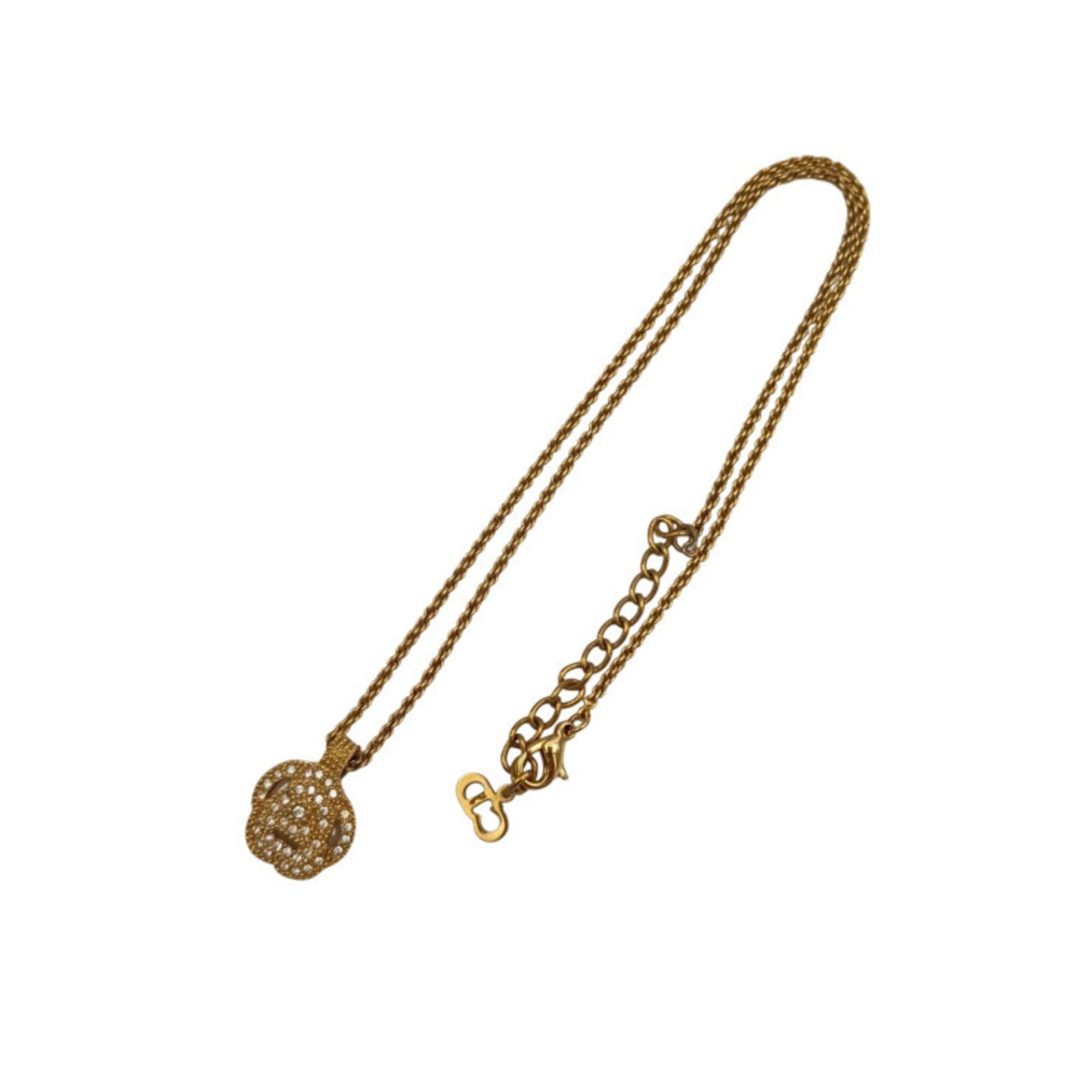 Dior Christian Dior necklace with rhinestones, gold metal, for women. Size ONE SIZE - 5 Thumbnail