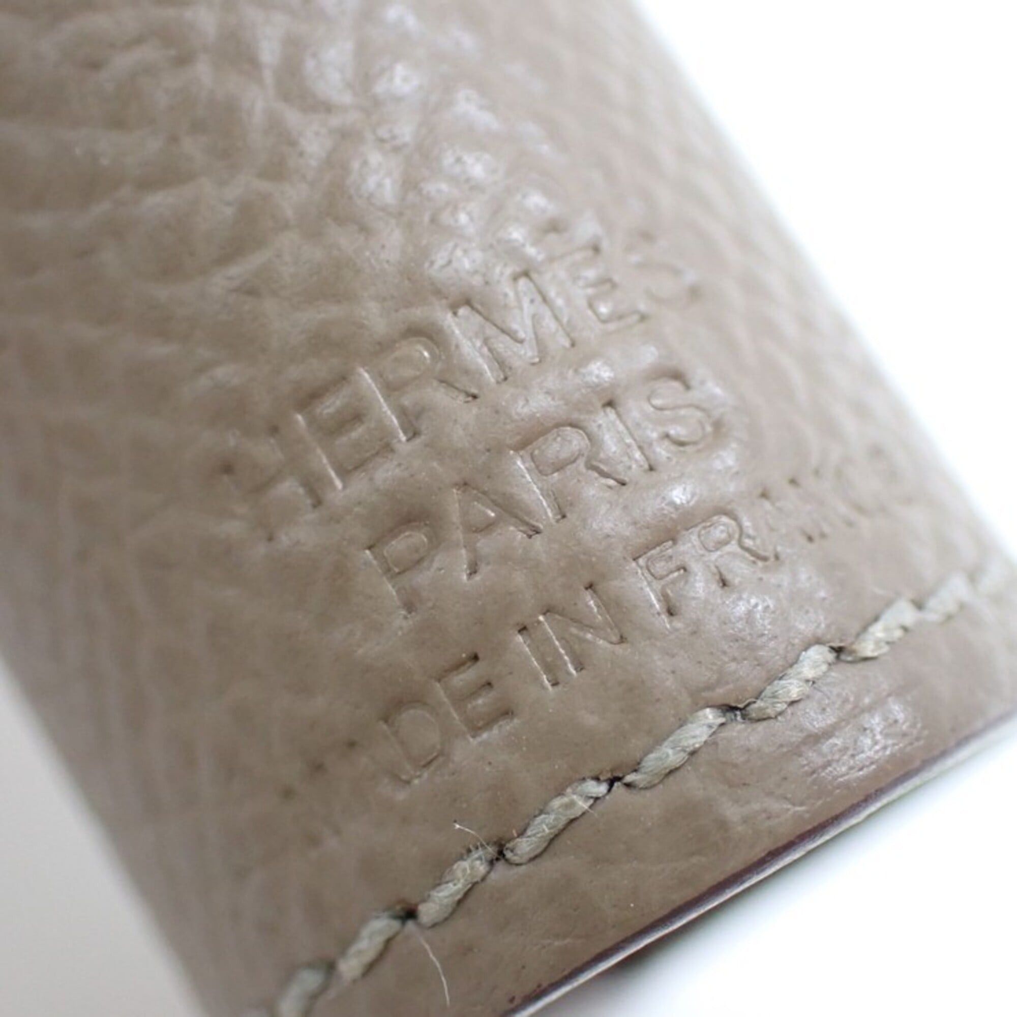 Hermes HERMES Lipstick Case Pouch Bag Etoupe Epsom Leather Women's Size ONE SIZE - 5 Thumbnail