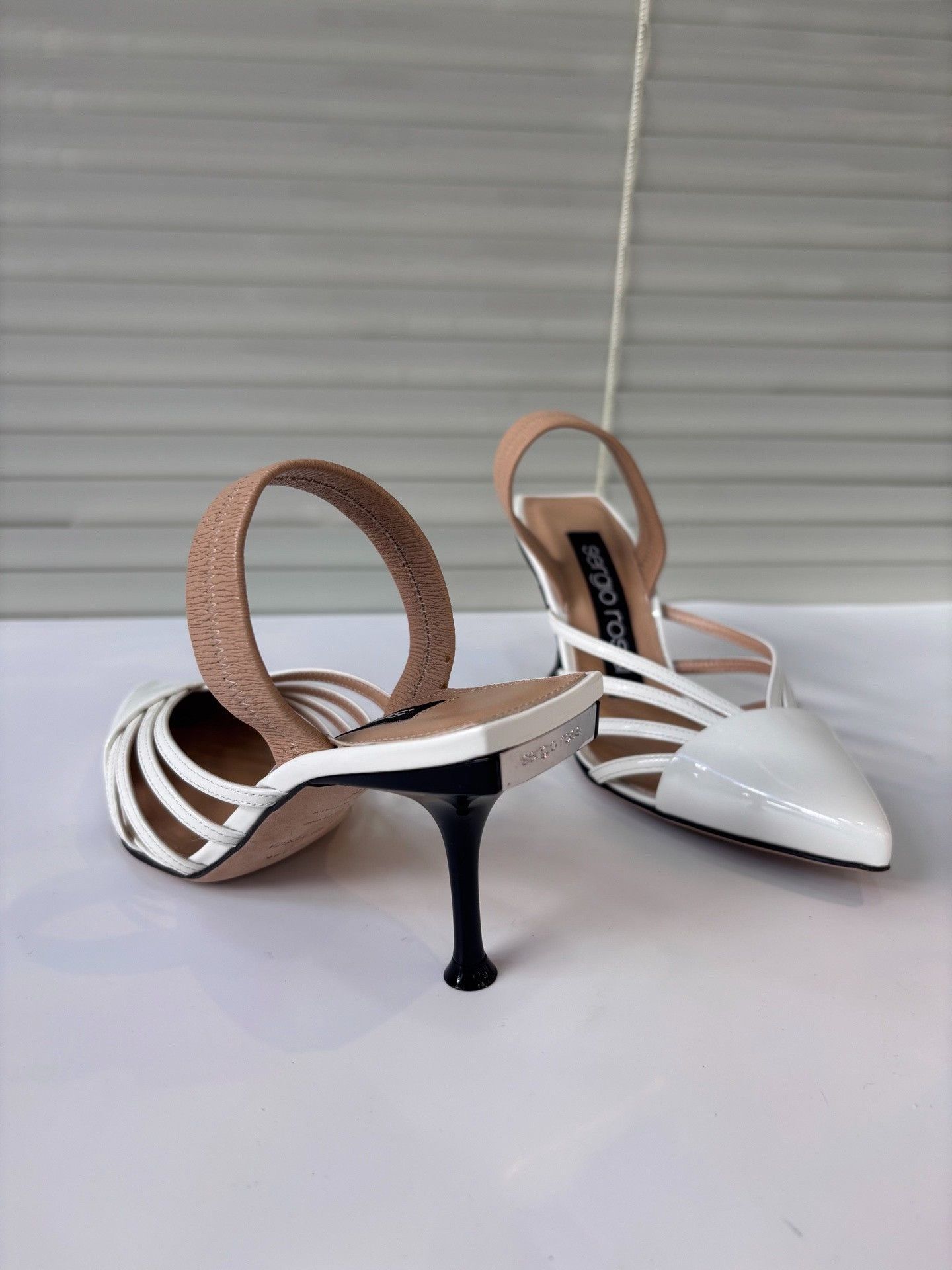 Sergio Rossi Sergio Rossi White Two-Way High-Heel Sandals Size US 5 / IT 35 - 8 Thumbnail