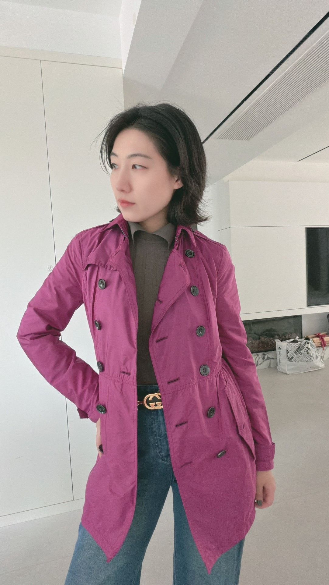 Burberry Burberry Pink Lightweight Trench Coat Size M / US 6-8 / IT 42-44 - 9 Thumbnail