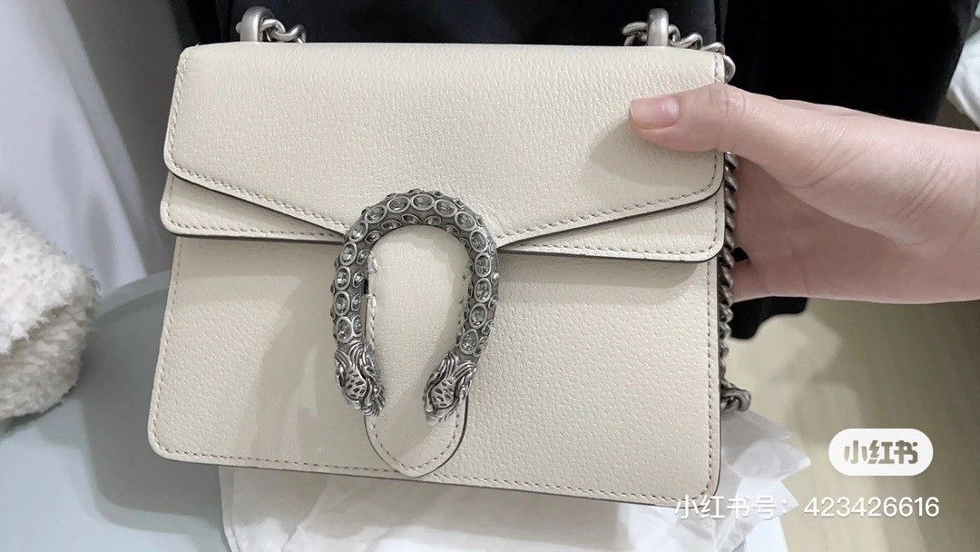 Gucci Gucci Small White Leather Dionysus Size ONE SIZE - 8 Thumbnail