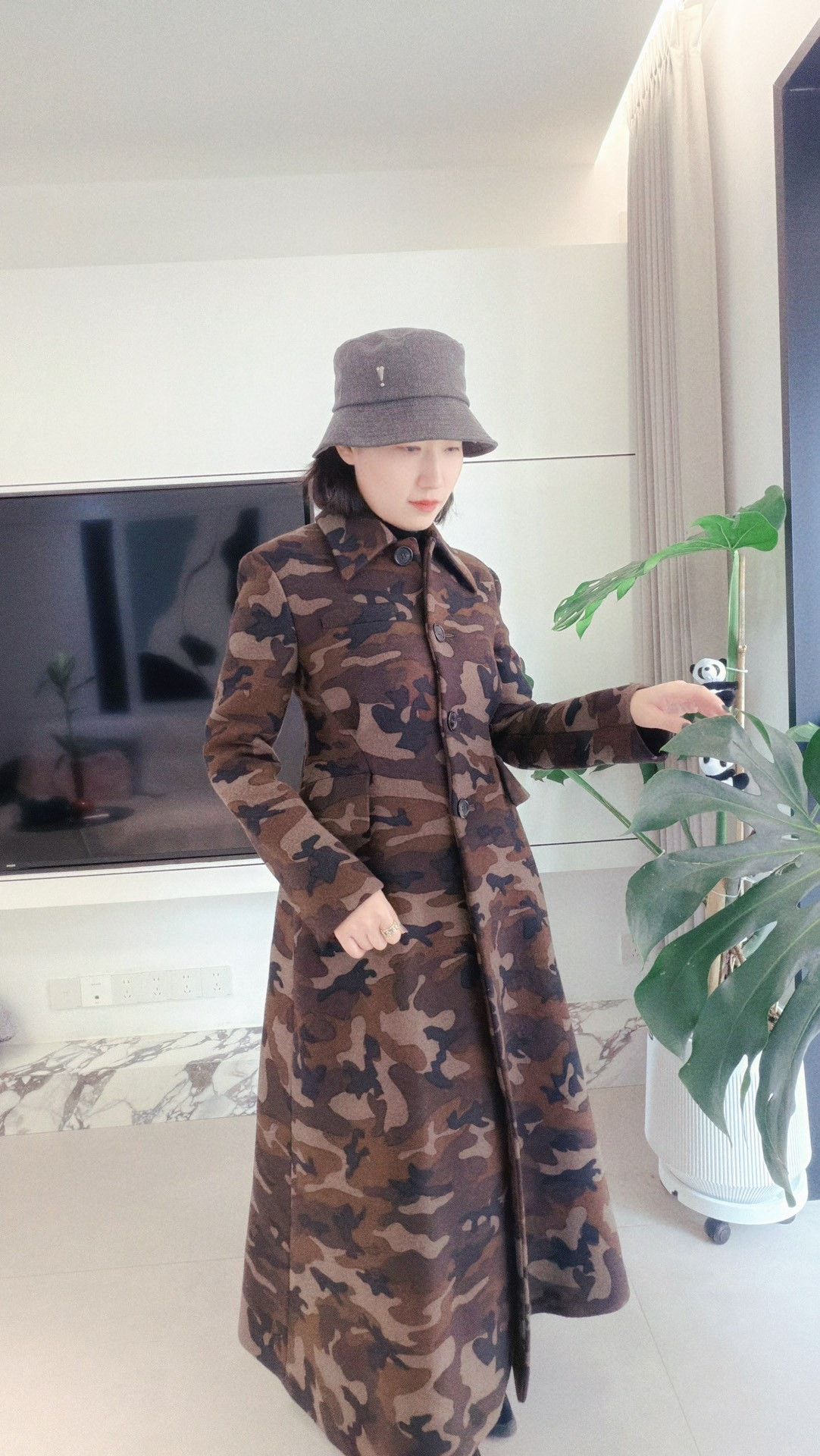 Miu Miu Miu Miu Camouflage Long Wool Coat Size M / US 6-8 / IT 42-44 - 2 Thumbnail