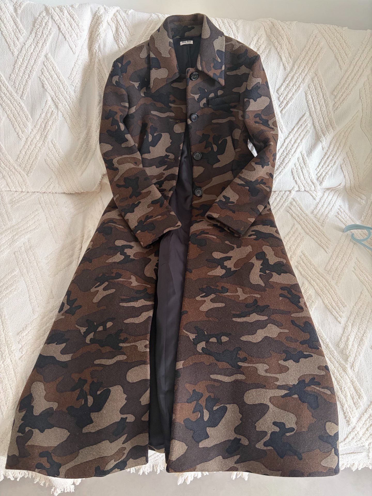 Miu Miu Miu Miu Camouflage Long Wool Coat Size M / US 6-8 / IT 42-44 - 4 Thumbnail
