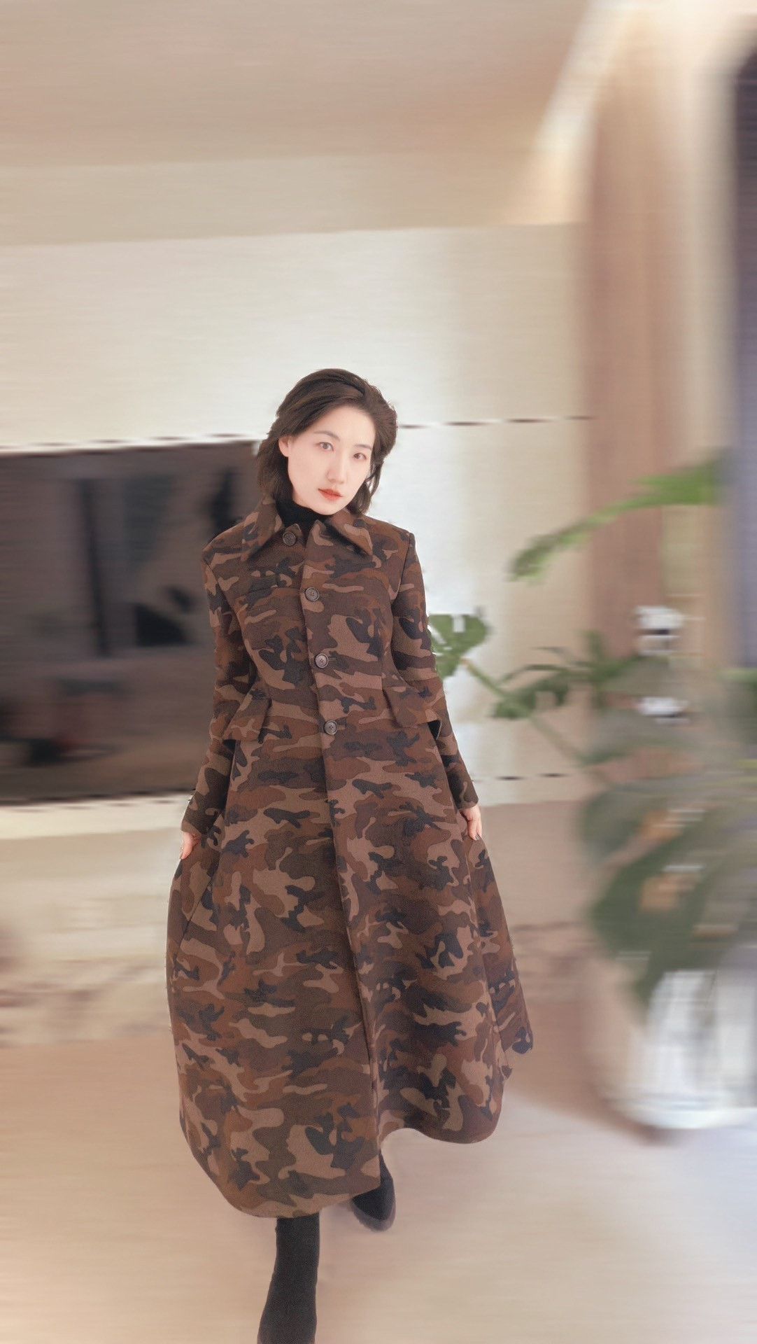 Miu Miu Miu Miu Camouflage Long Wool Coat Size M / US 6-8 / IT 42-44 - 3 Thumbnail