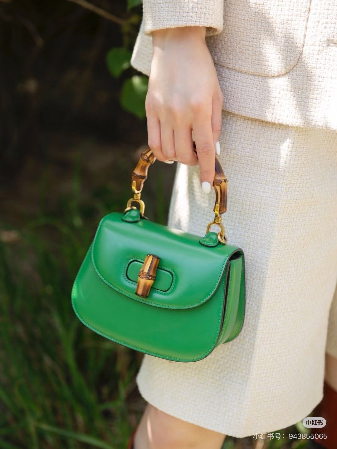 Gucci Gucci 1947 Bamboo Mimi Green Bag Size ONE SIZE - 8 Thumbnail