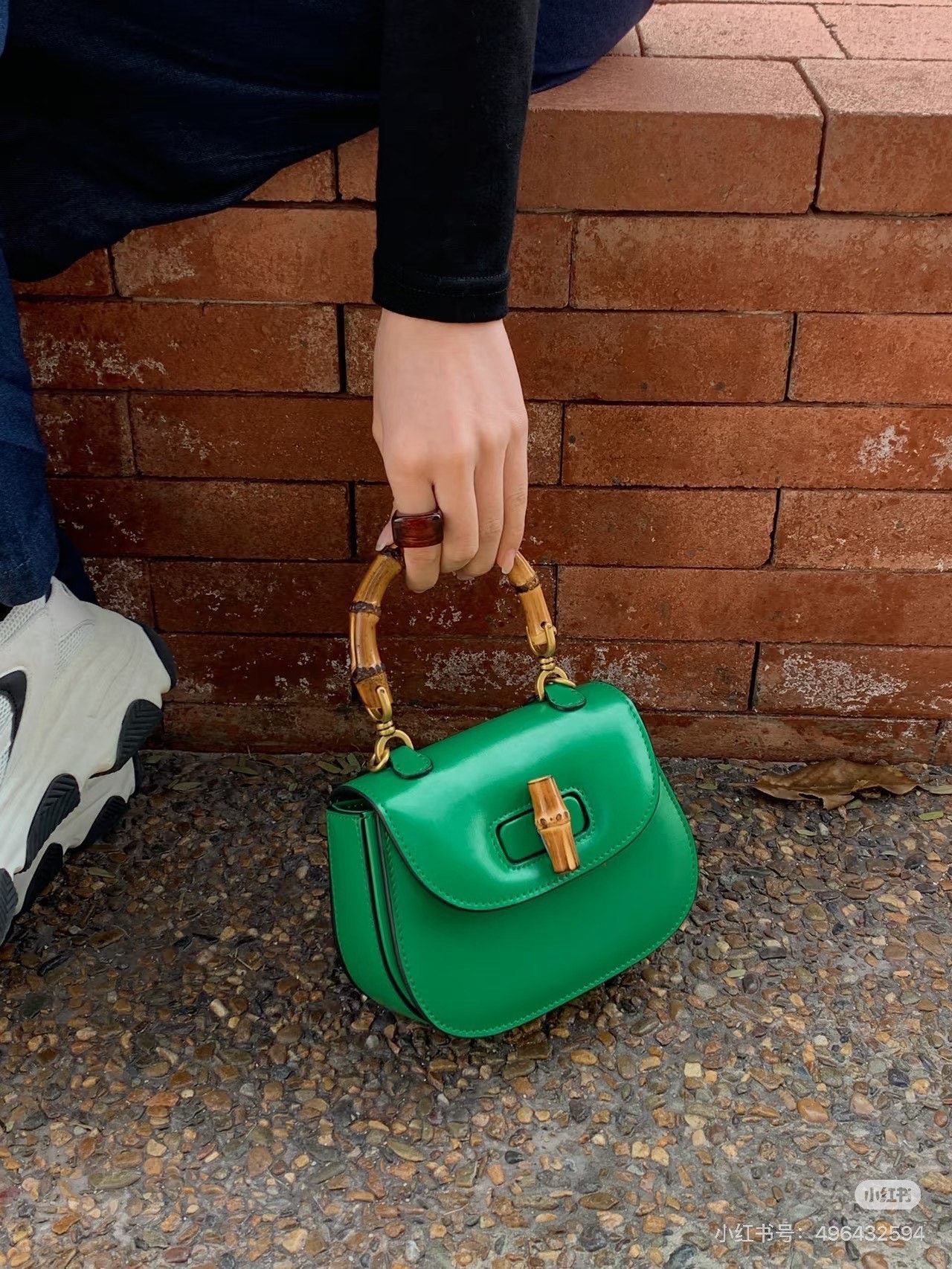 Gucci Gucci 1947 Bamboo Mimi Green Bag Size ONE SIZE - 6 Thumbnail