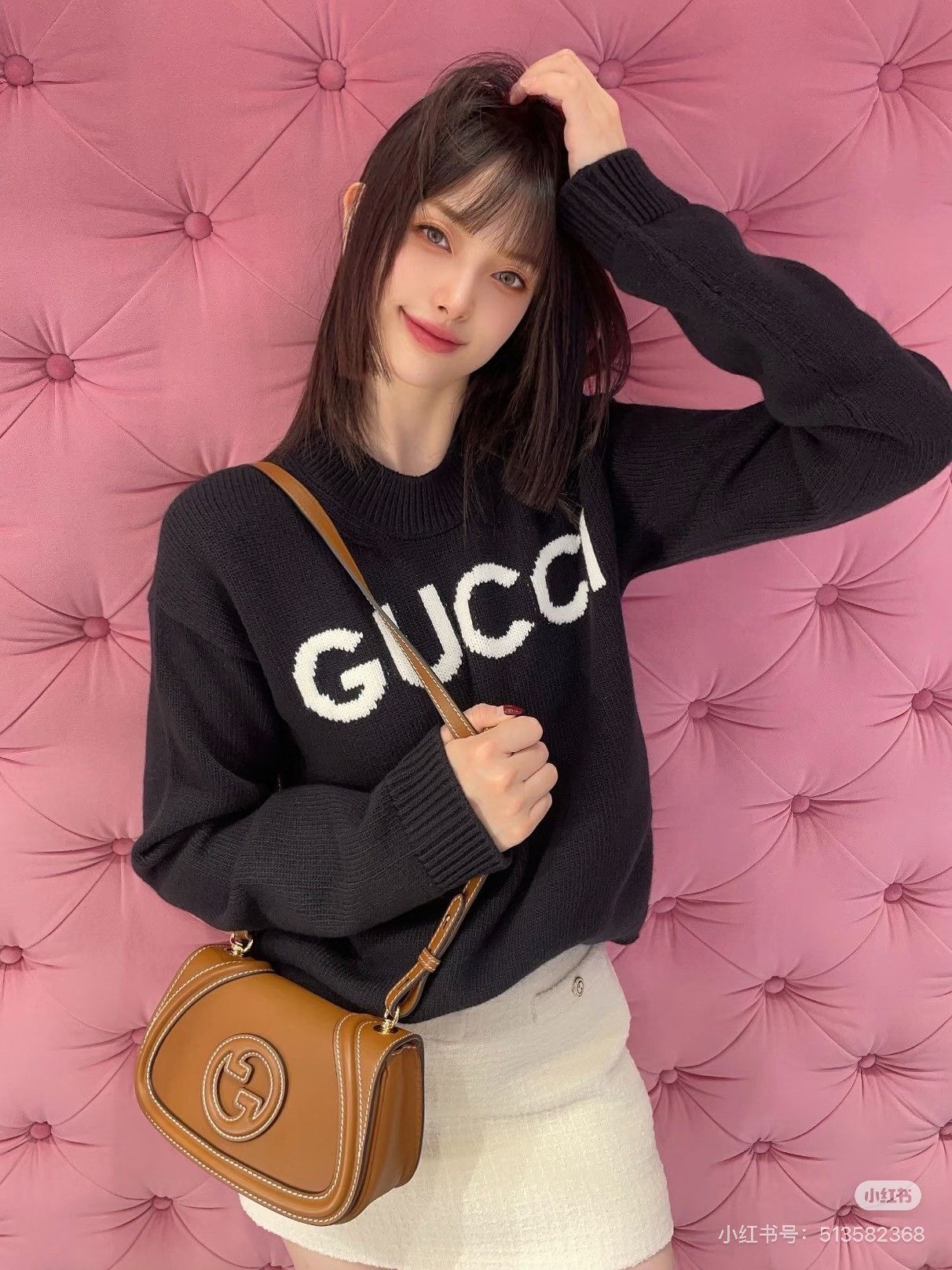 Gucci Gucci Blondie Brown Leather Saddle Bag Size ONE SIZE - 4 Thumbnail