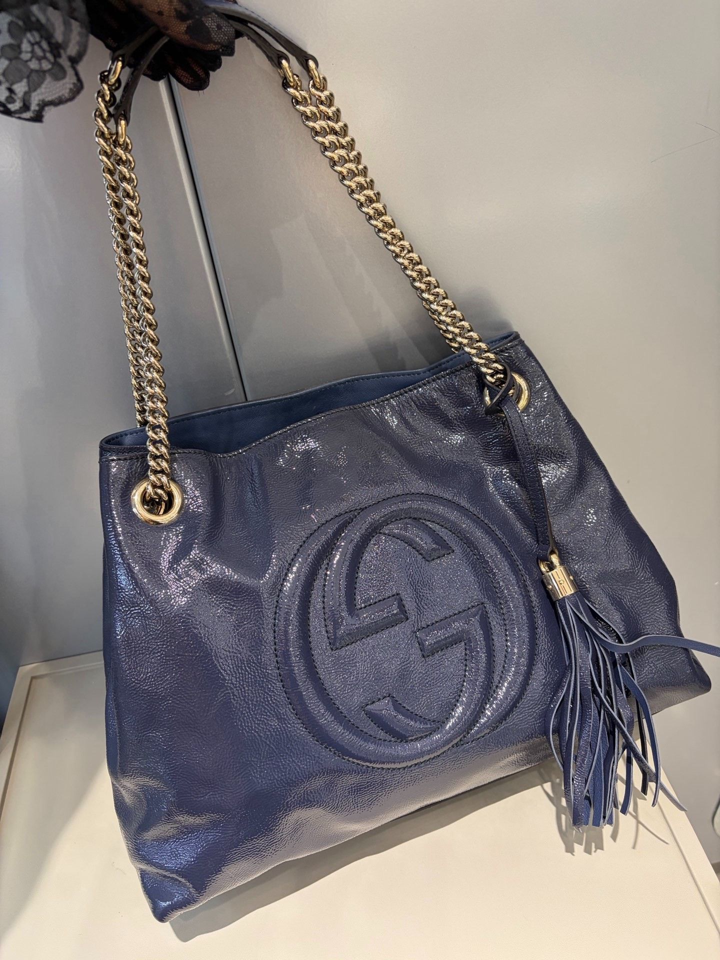 Gucci Gucci Soho Blue Tote Bag Size ONE SIZE - 2 Thumbnail