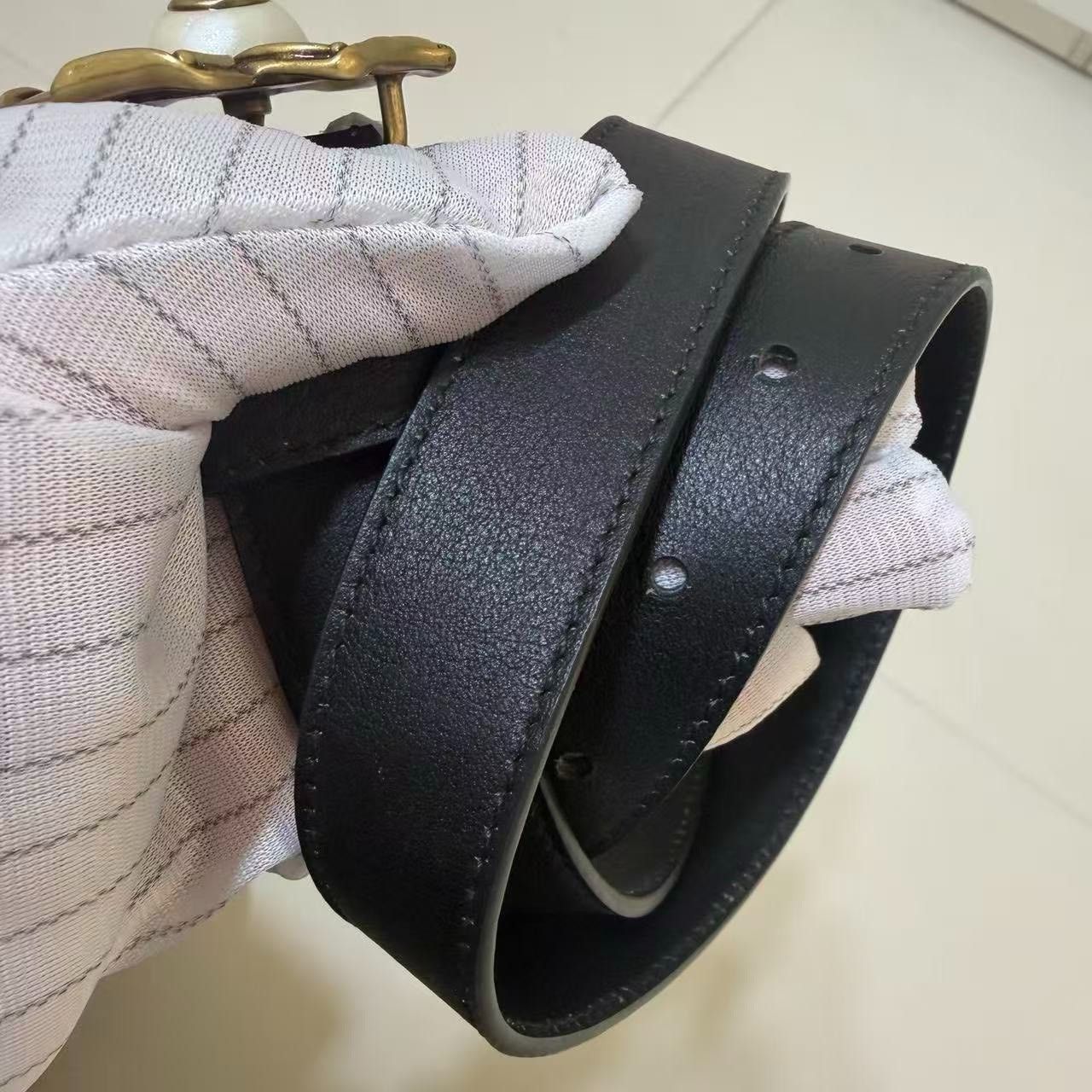 Gucci Gucci Pearl Flower Leather Belt Size ONE SIZE - 2 Thumbnail