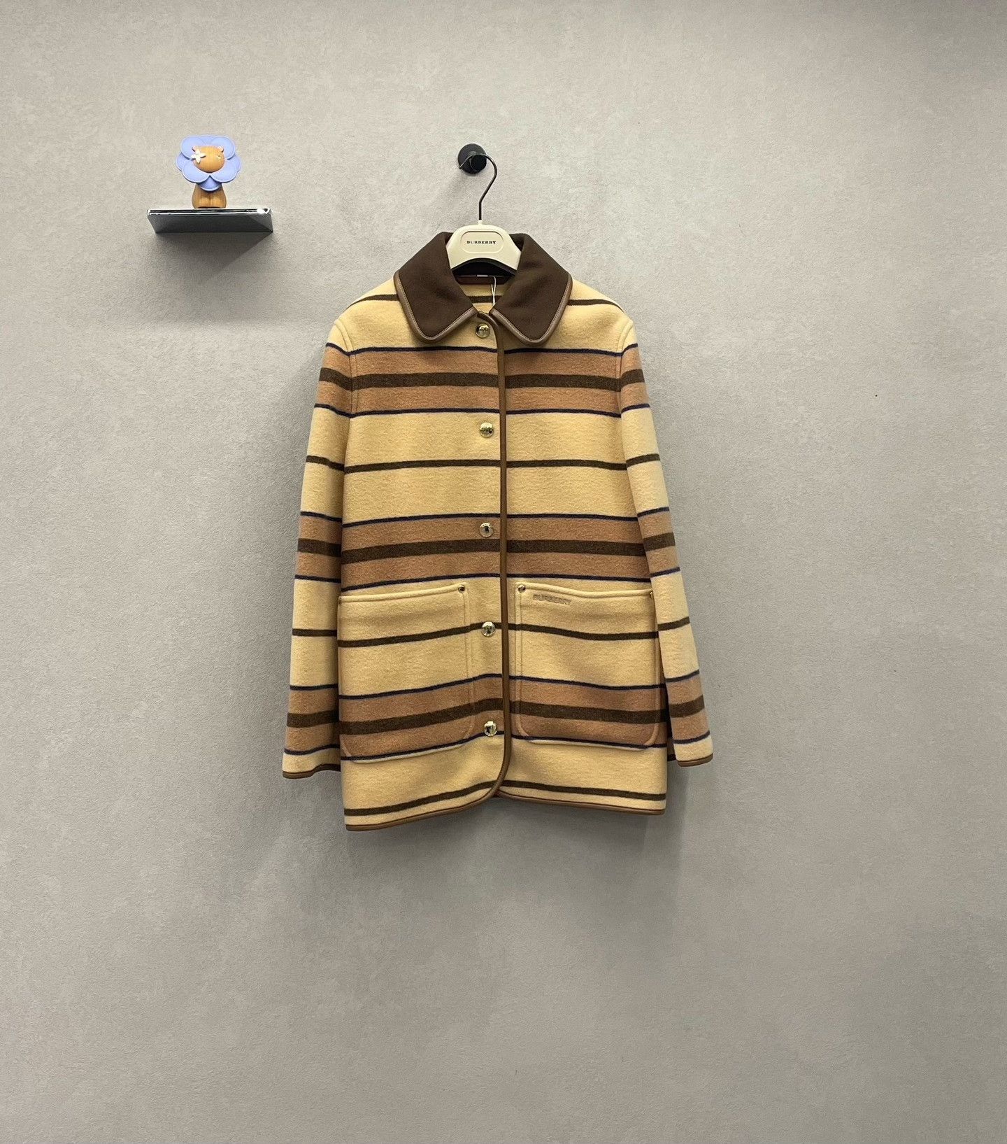 Burberry Burberry Classic Stripe Wool Coat Size US M / EU 48-50 / 2 - 2 Thumbnail