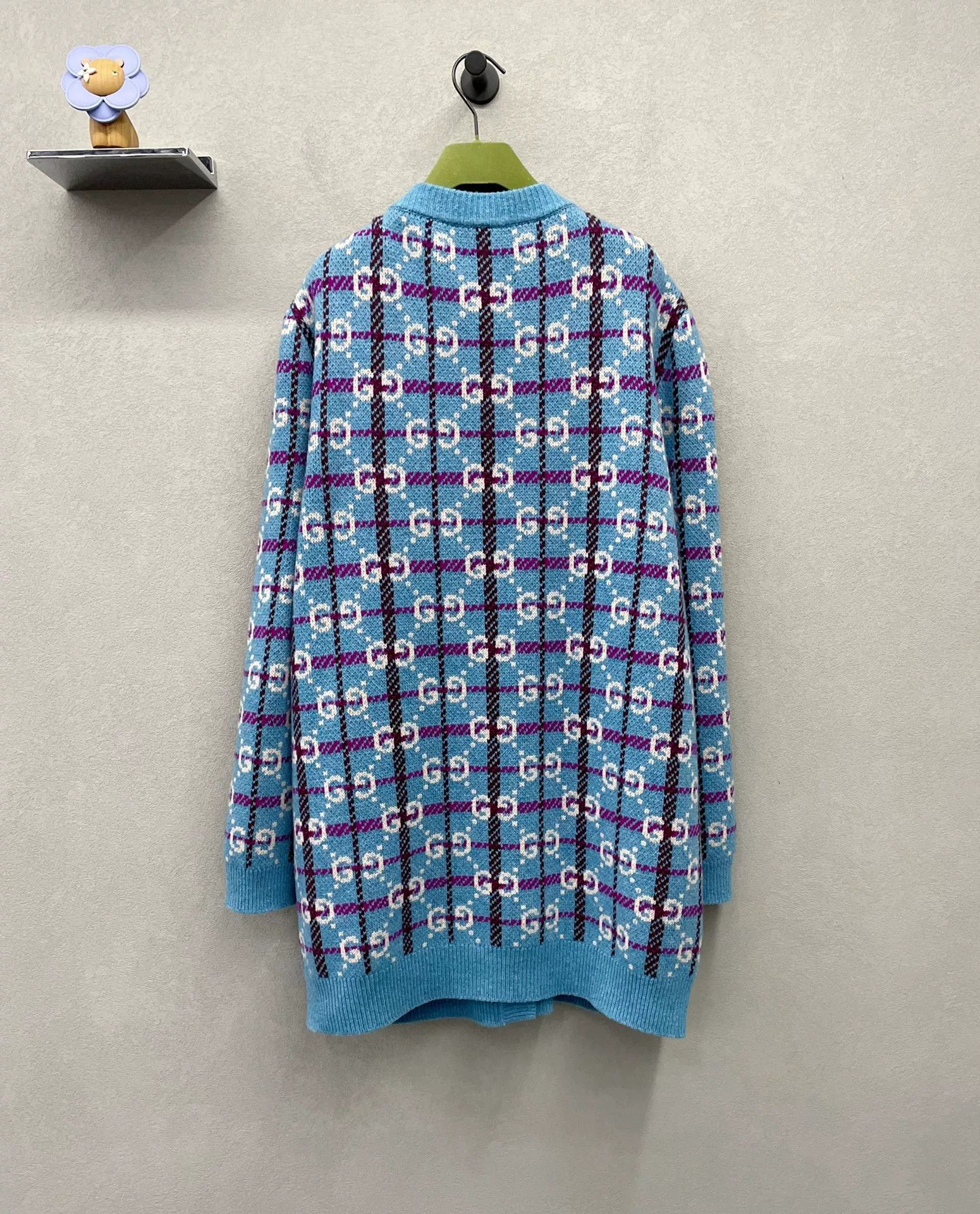 Gucci Gucci GG Monogram Blue Knit Cardigan Size XL / US 12-14 / IT 48-50 - 2 Thumbnail