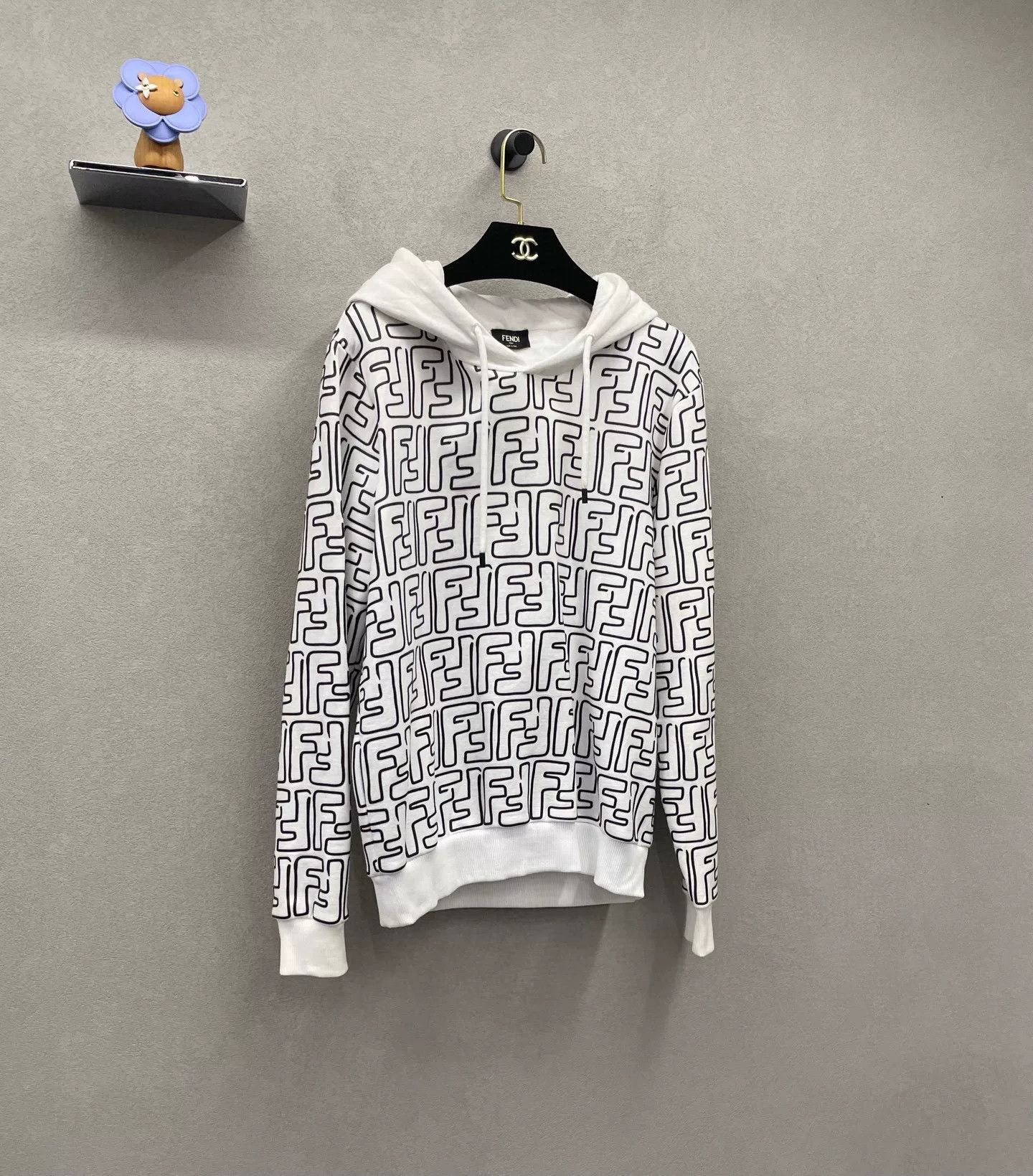 Fendi Fendi Double F Logo White Hoodie Size US S / EU 44-46 / 1 - 3 Thumbnail