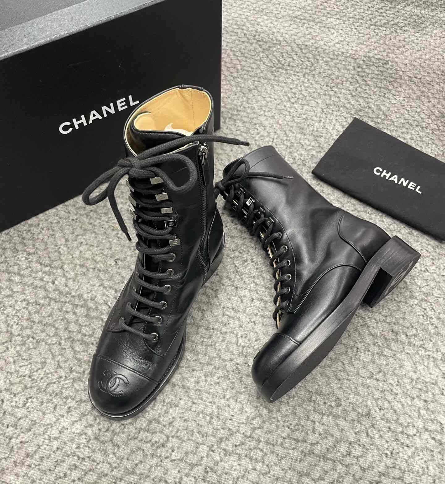 Chanel CHANEL Black Mid-Calf Boots Size US 6 / IT 36 - 4 Thumbnail