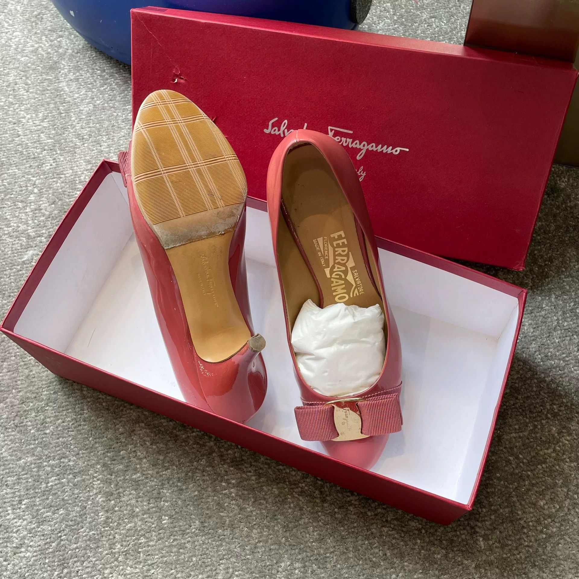 Salvatore Ferragamo Ferragamo Magenta Leather High Heels Size US 5 / IT 35 - 6 Thumbnail
