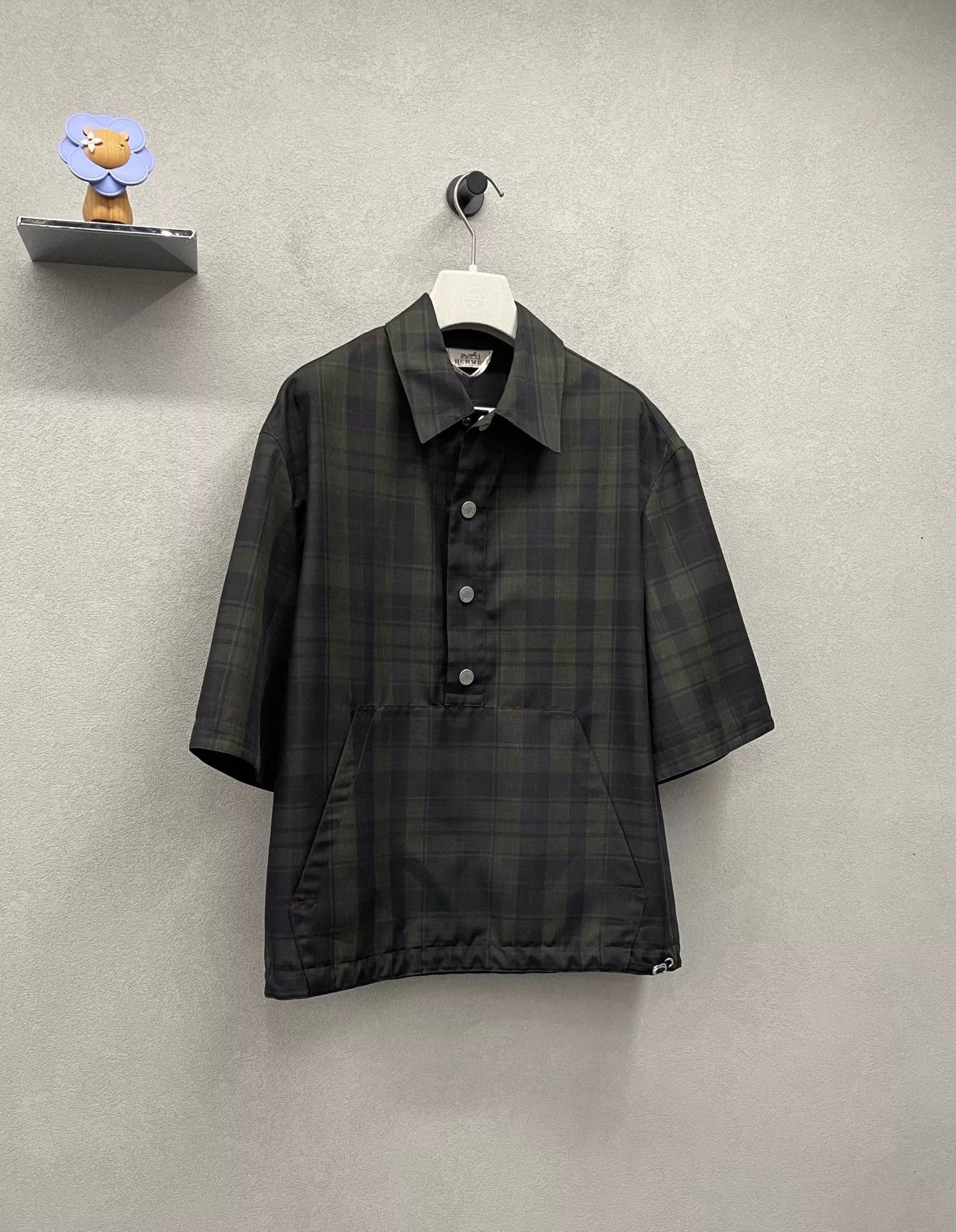 Hermes Hermès Plaid Short-Sleeve Shirt Size US M / EU 48-50 / 2 - 3 Thumbnail